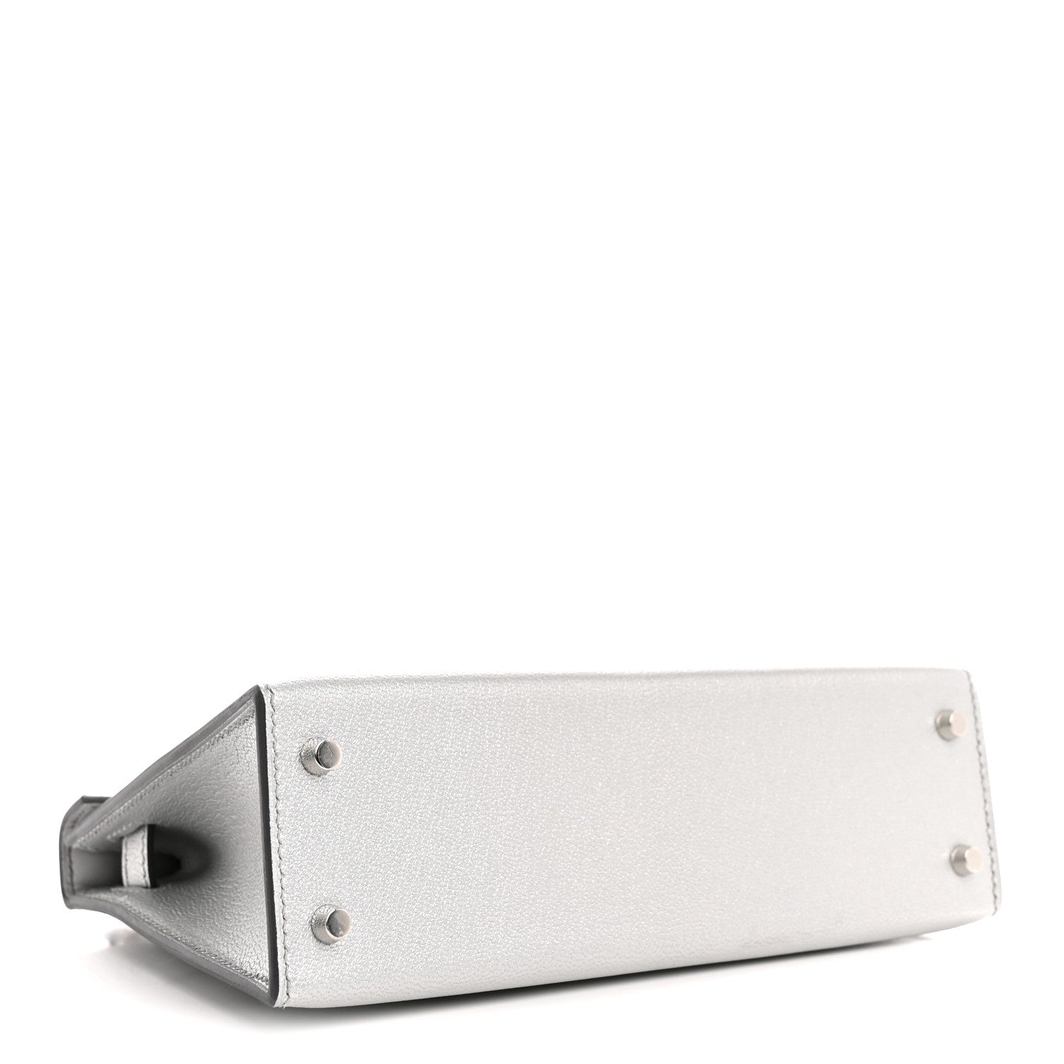 Metallic Chevre Chamkilight Mini Kelly Sellier 20 Argent