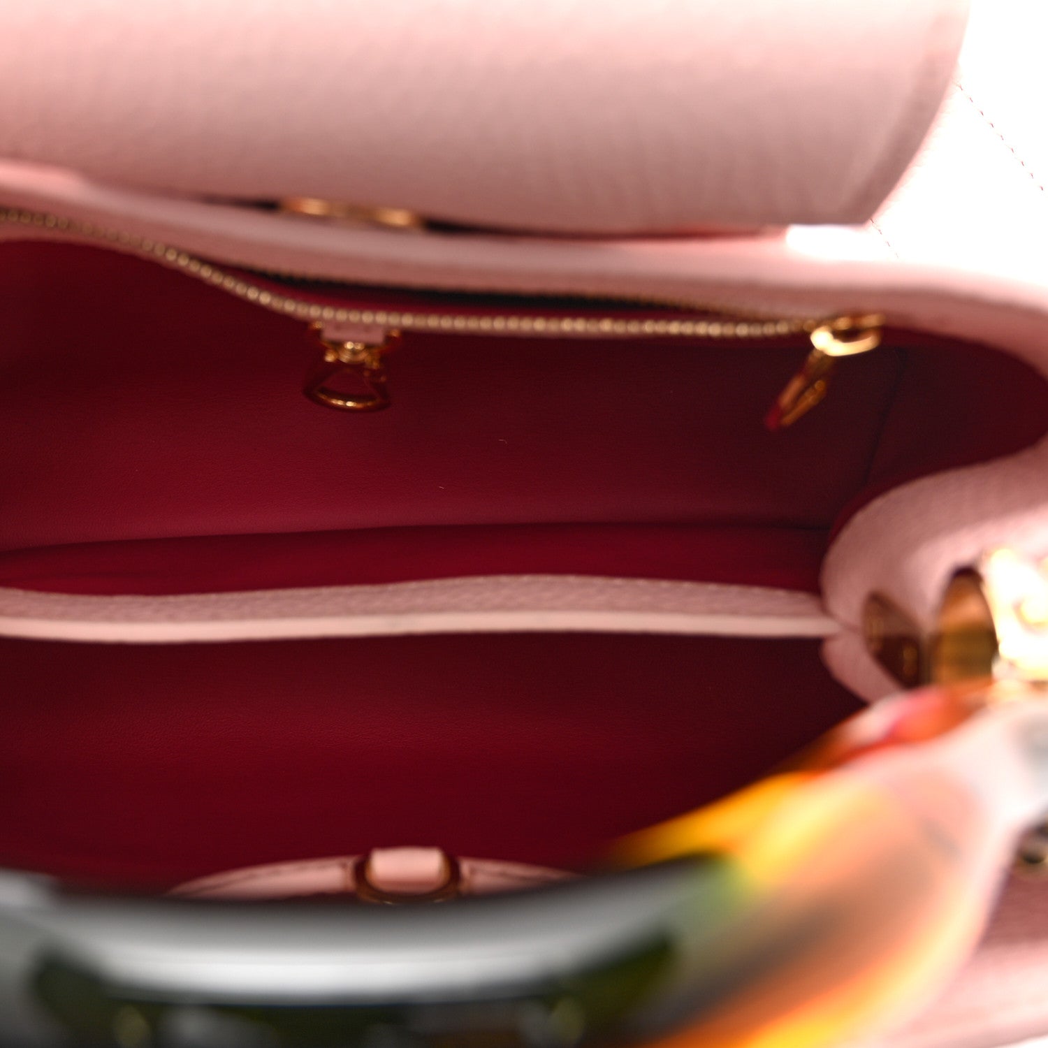 Taurillon Resin Murano Capucines BB Rose Jasmin