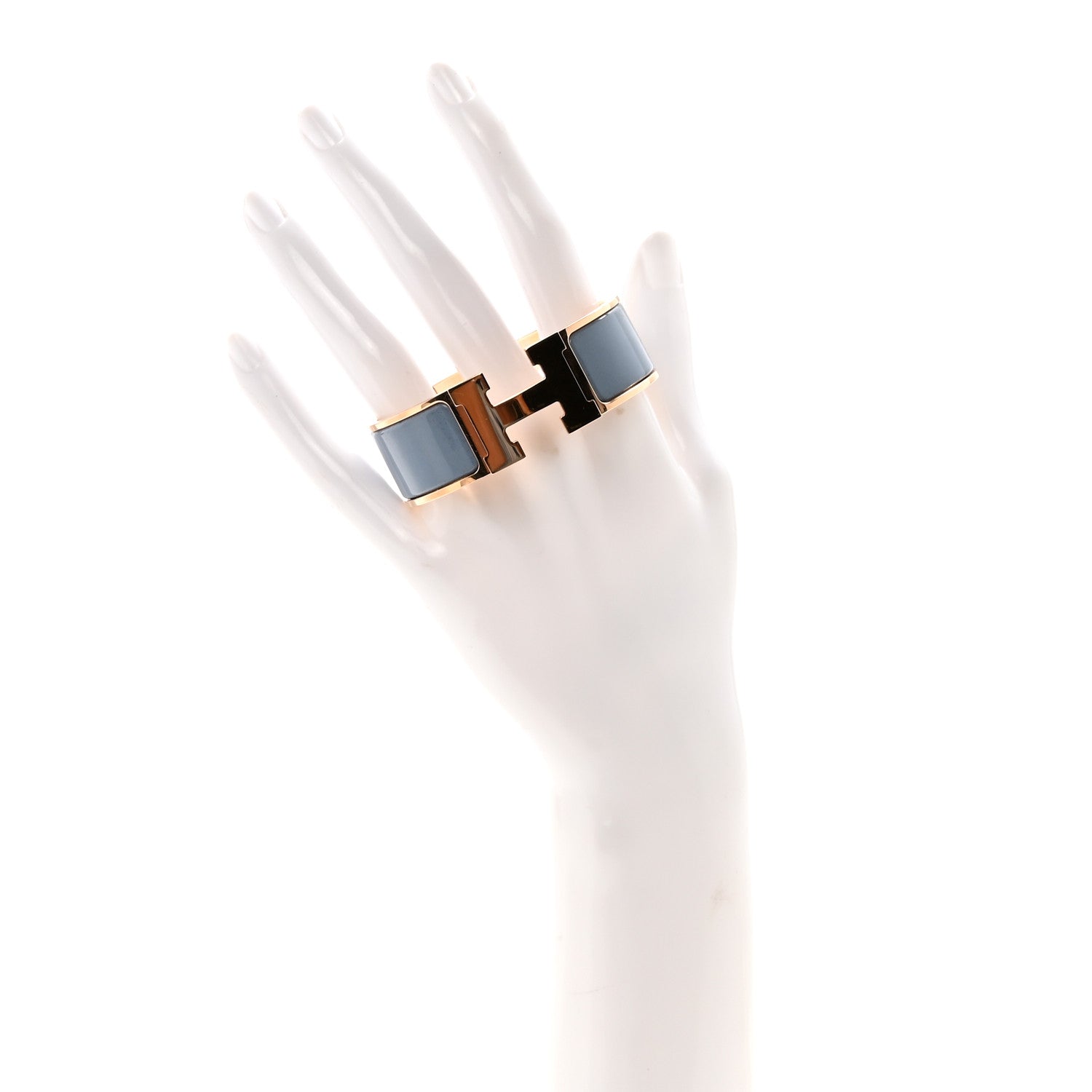 Enamel Wide Clic Clac H Bracelet PM Gris Orage