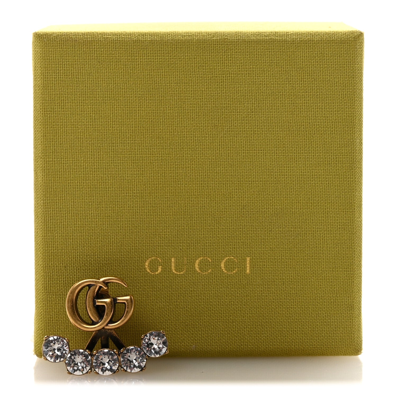 Crystal Single GG Earring Gold