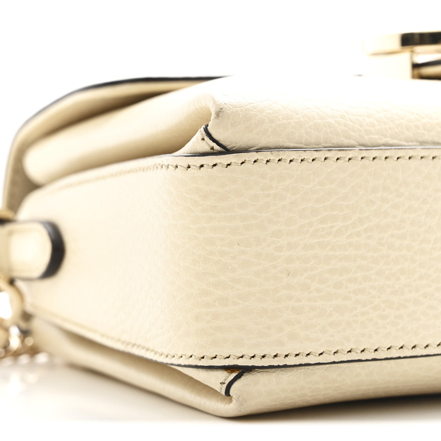 Dollar Calfskin Interlocking G Crossbody Bag Mystic White