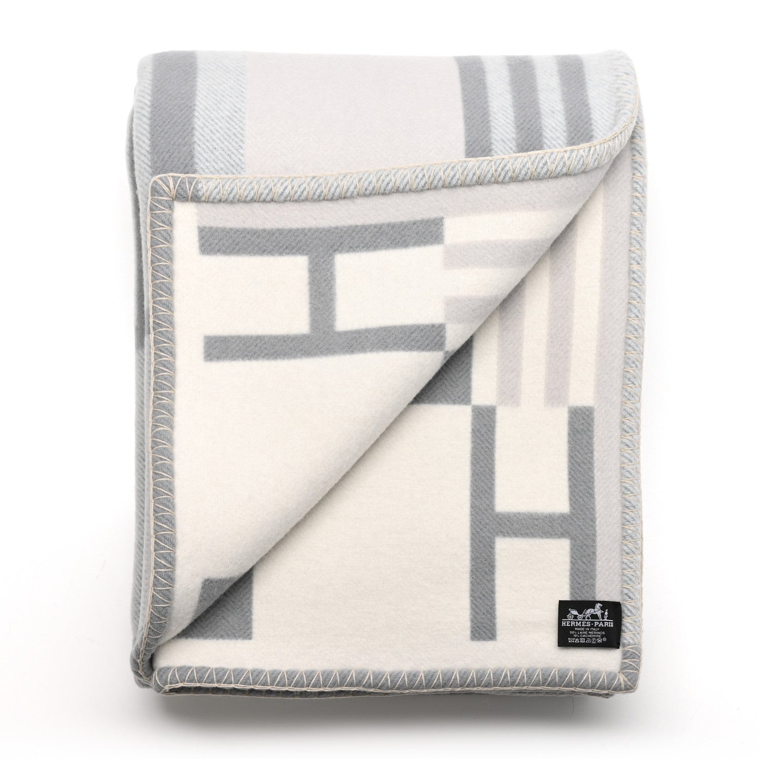 Wool Cashmere Ithaque Blanket Gris Perle