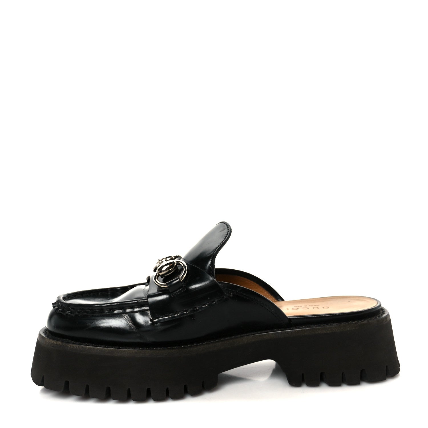 Magnum Calfskin Womens Horsebit Platform Mules 35.5 Black