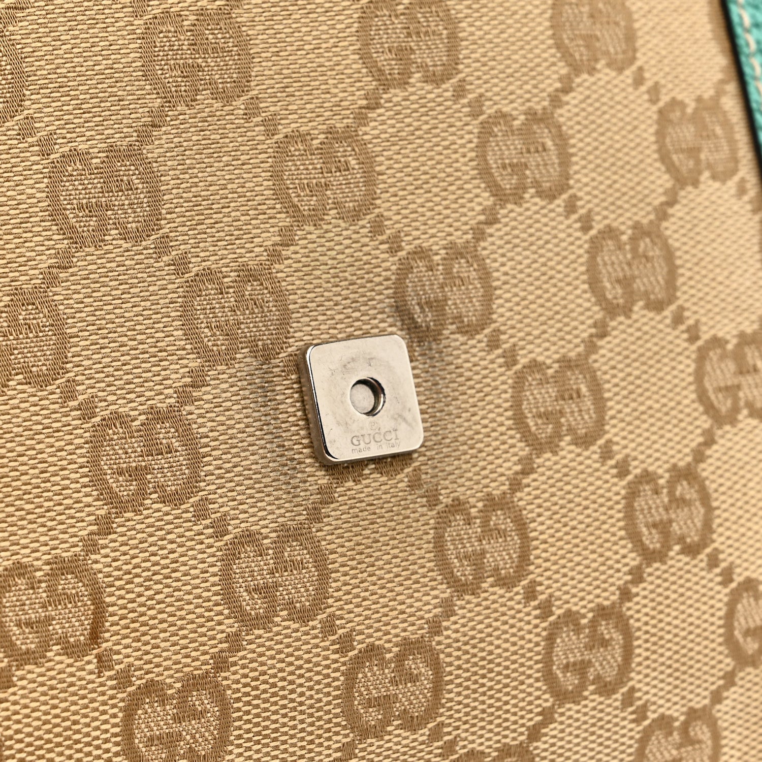 Monogram Satchel Bag Turquoise