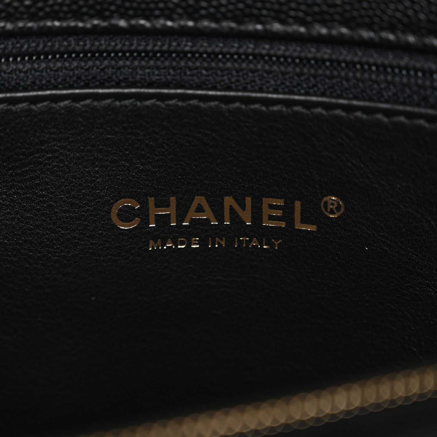 Caviar Lizard Quilted Small Coco Handle Flap Black
