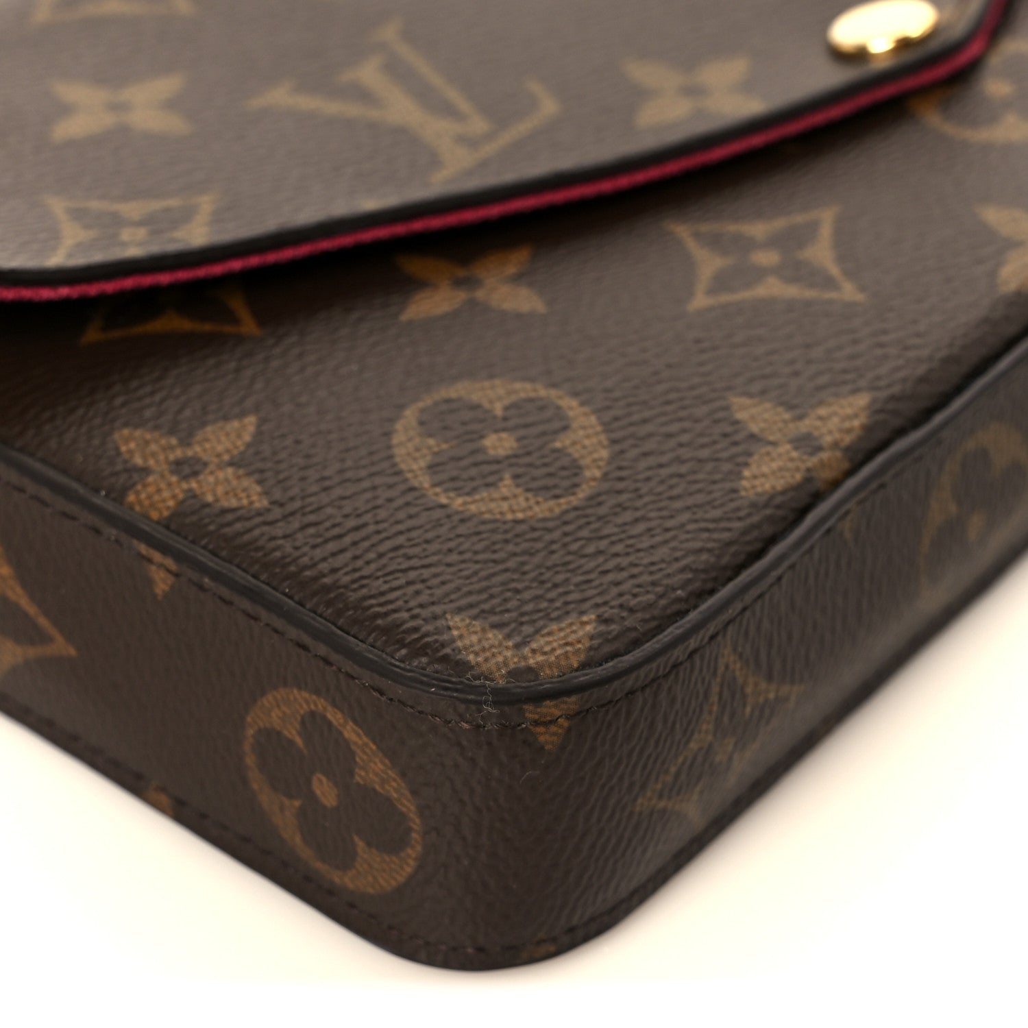 Monogram Pochette Felicie Chain Wallet Fuchsia