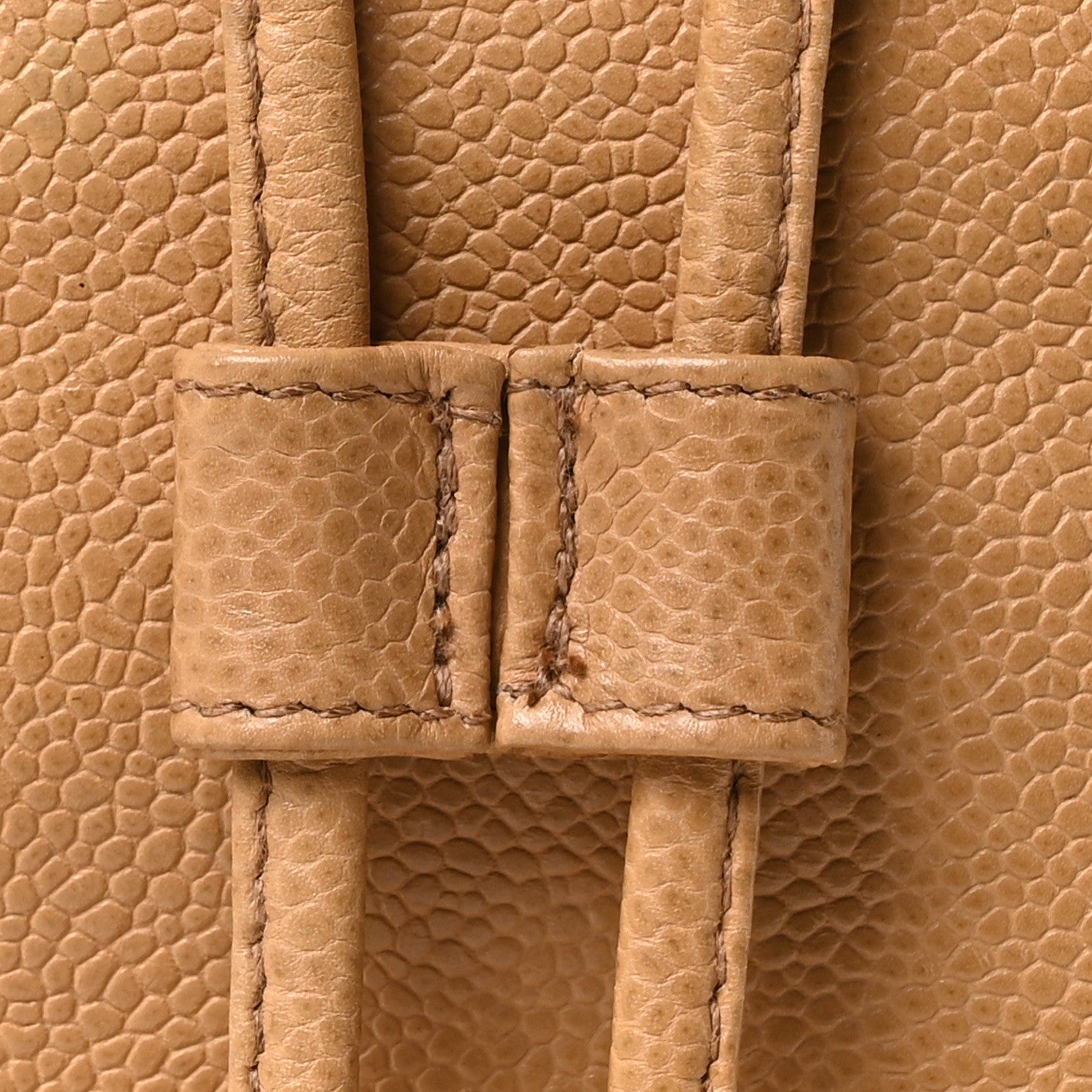 Caviar CC Drawstring Shoulder Bag Beige