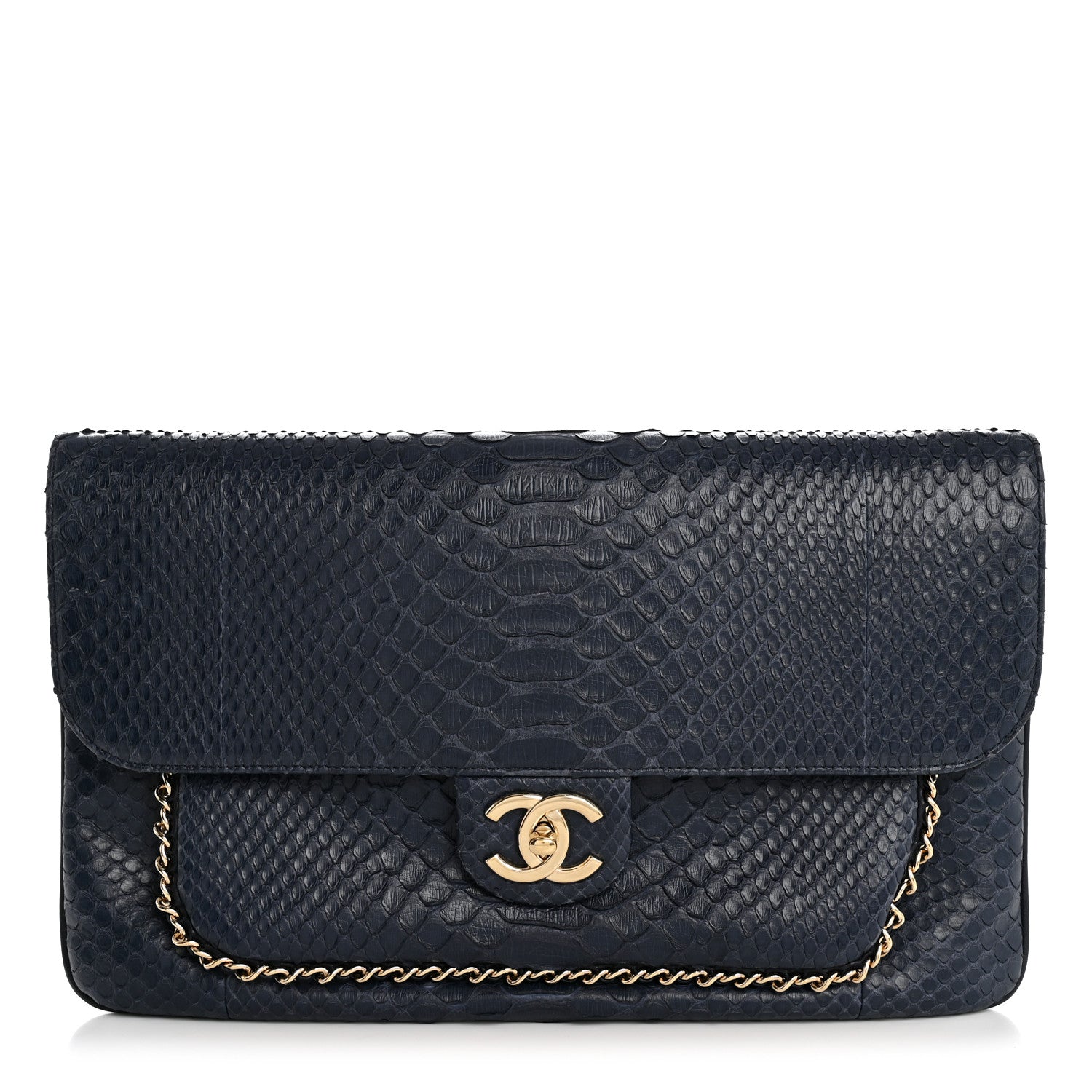 Snakeskin CC Unchained Clutch Navy