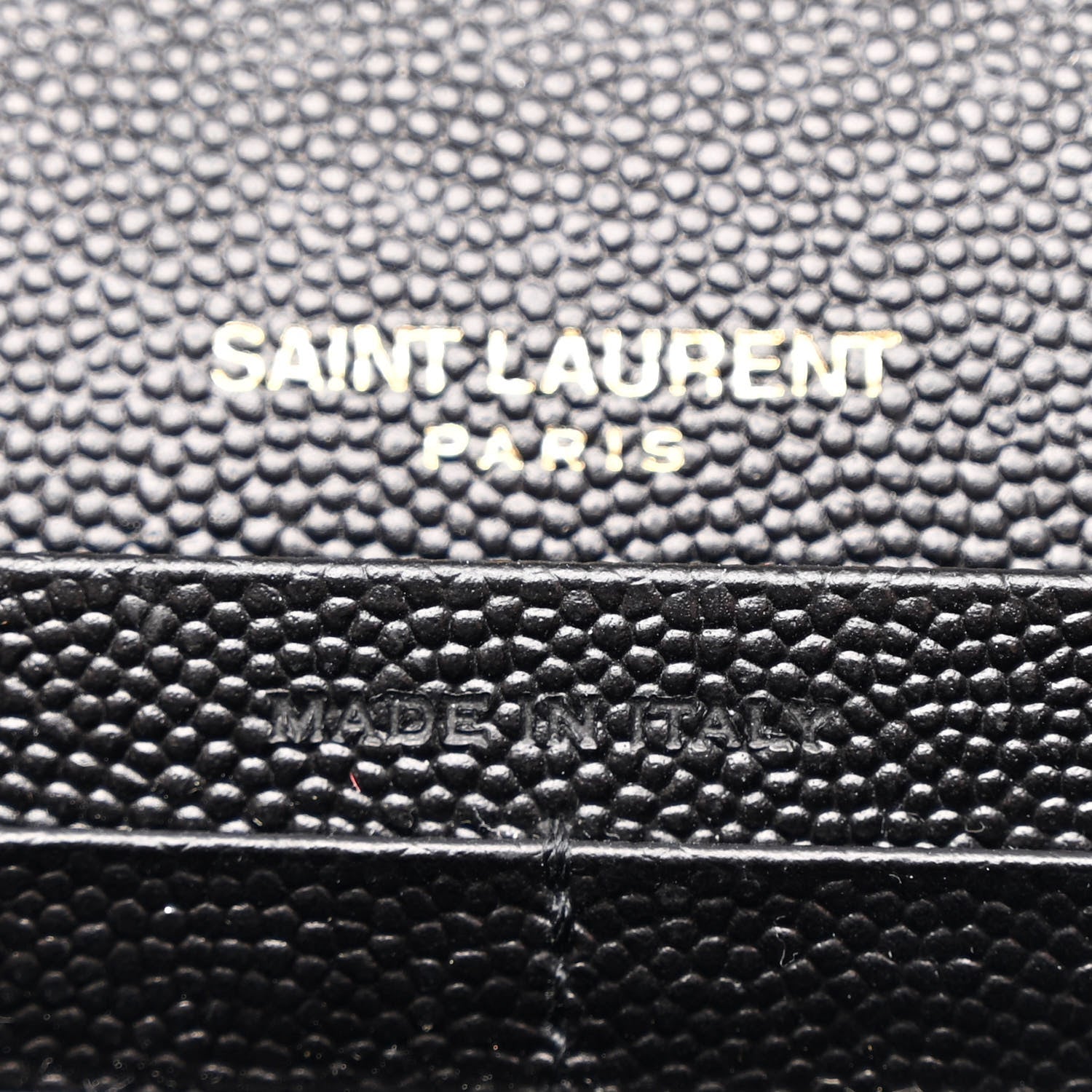 Grain De Poudre Matelasse Chevron Monogram Chain Wallet Black