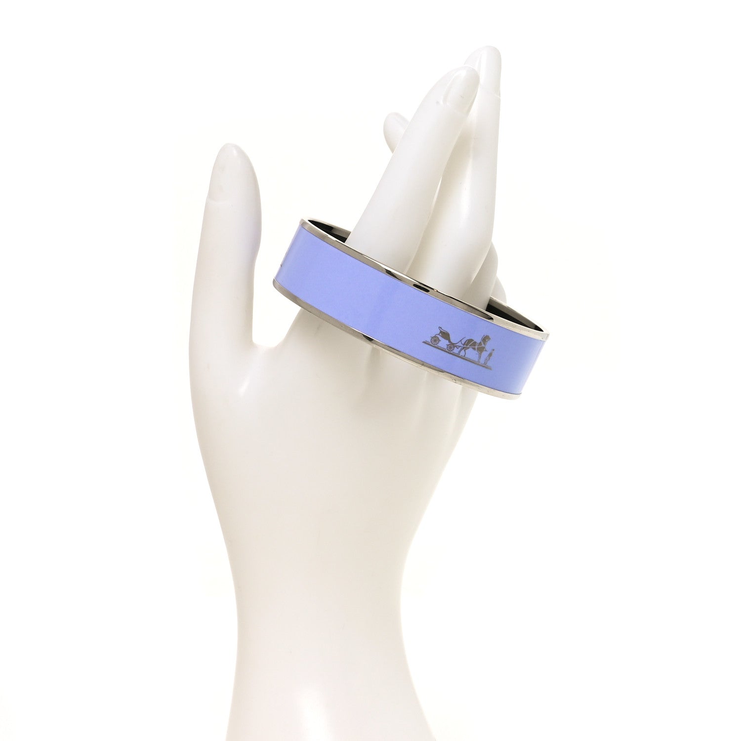 Enamel Printed Caleche Medium Bracelet 70 Rose Ronsard