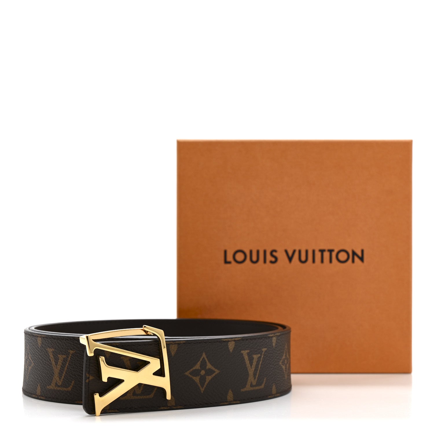Monogram Calfskin 40mm LV Initiales Reversible Belt 90 36 Black