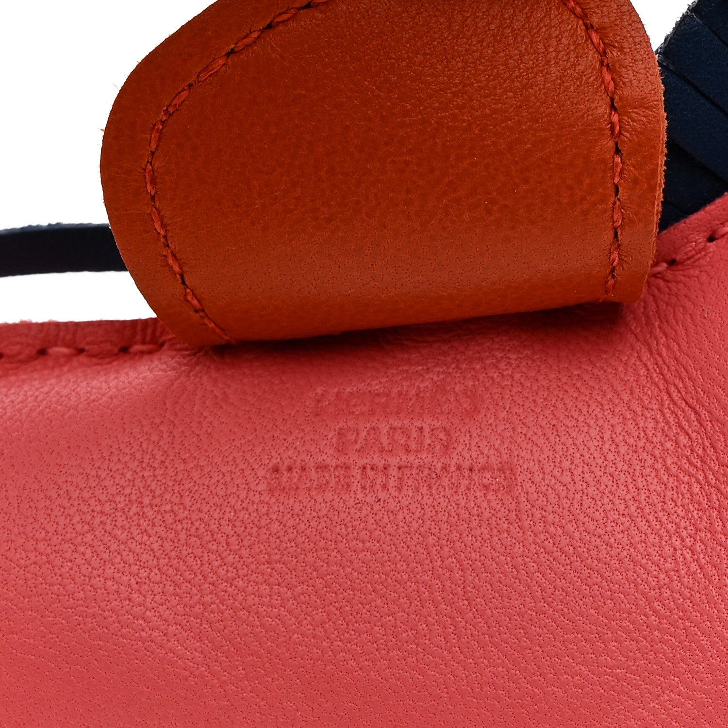 Milo Lambskin Grigri Rodeo Bag Charm MM Rose Azalee Cornaline Bleu De Malte