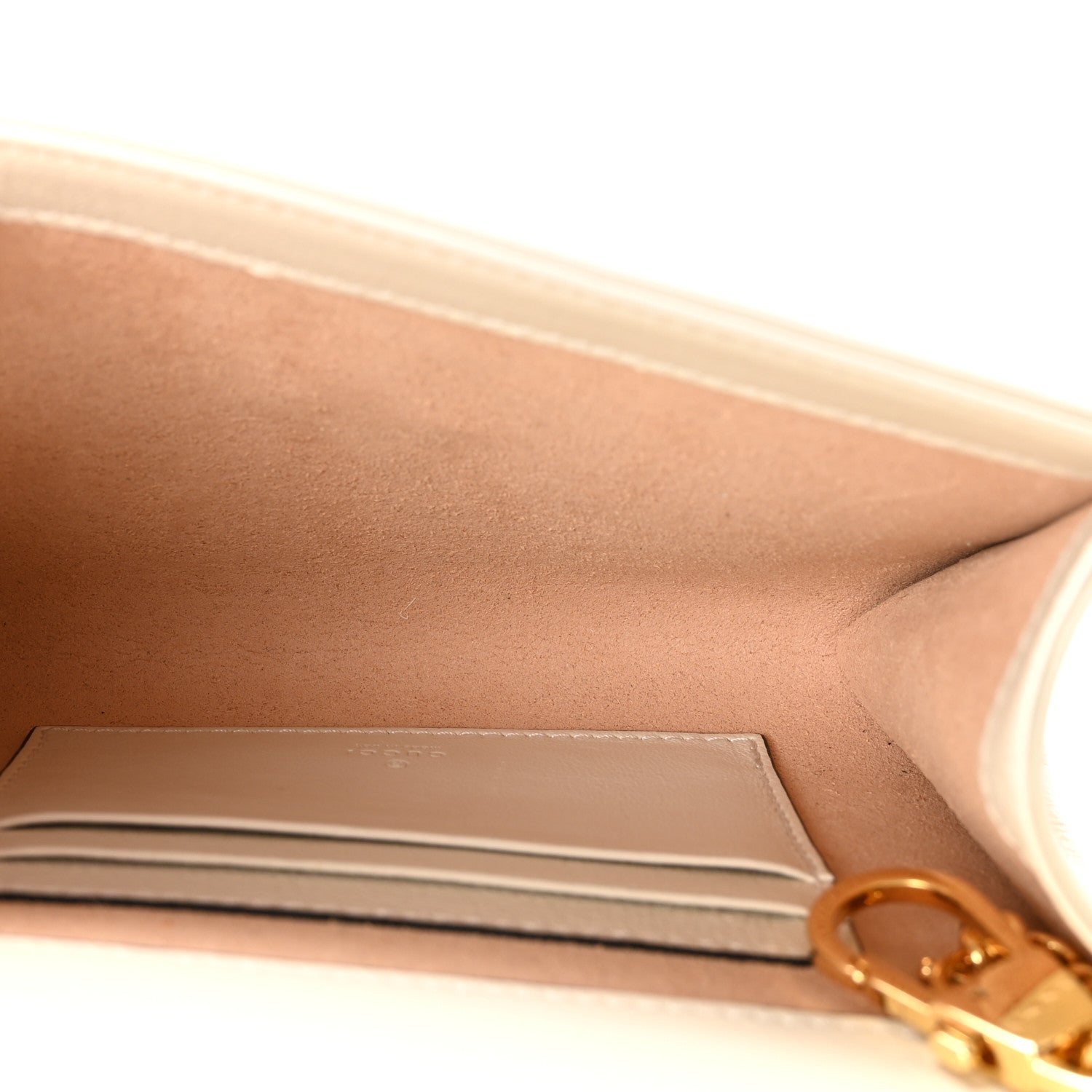 Textured Calfskin Web Mini Rajah Slim Flap Shoulder Bag Mystic White