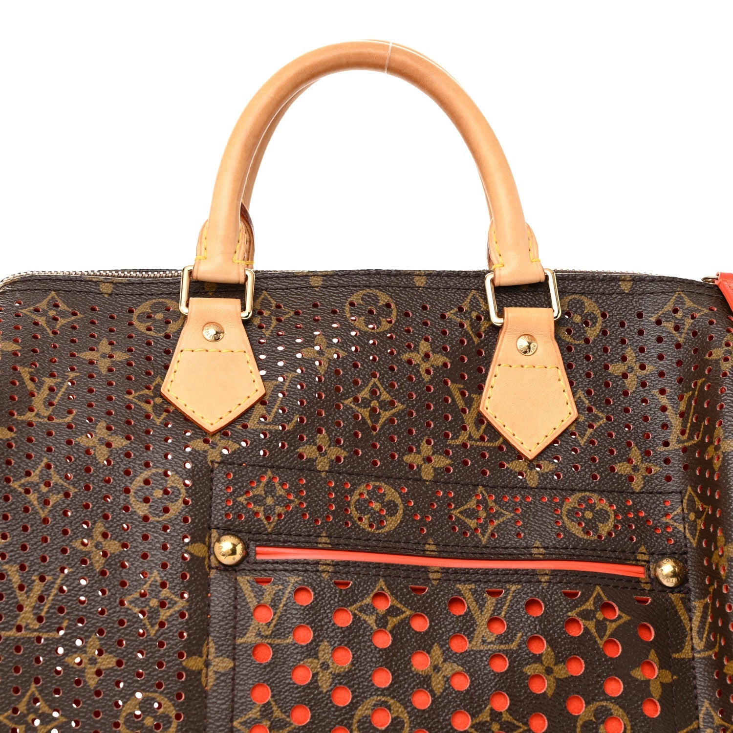 Monogram Perforated Speedy 30 Orange