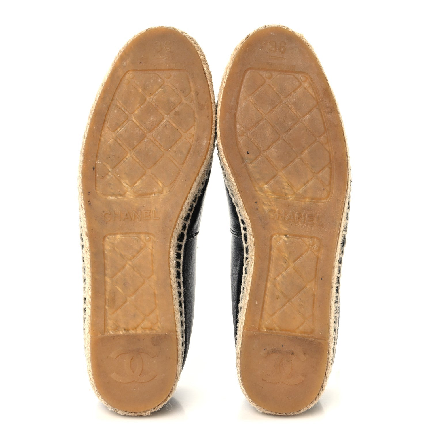 Lambskin CC Espadrilles 36 Black