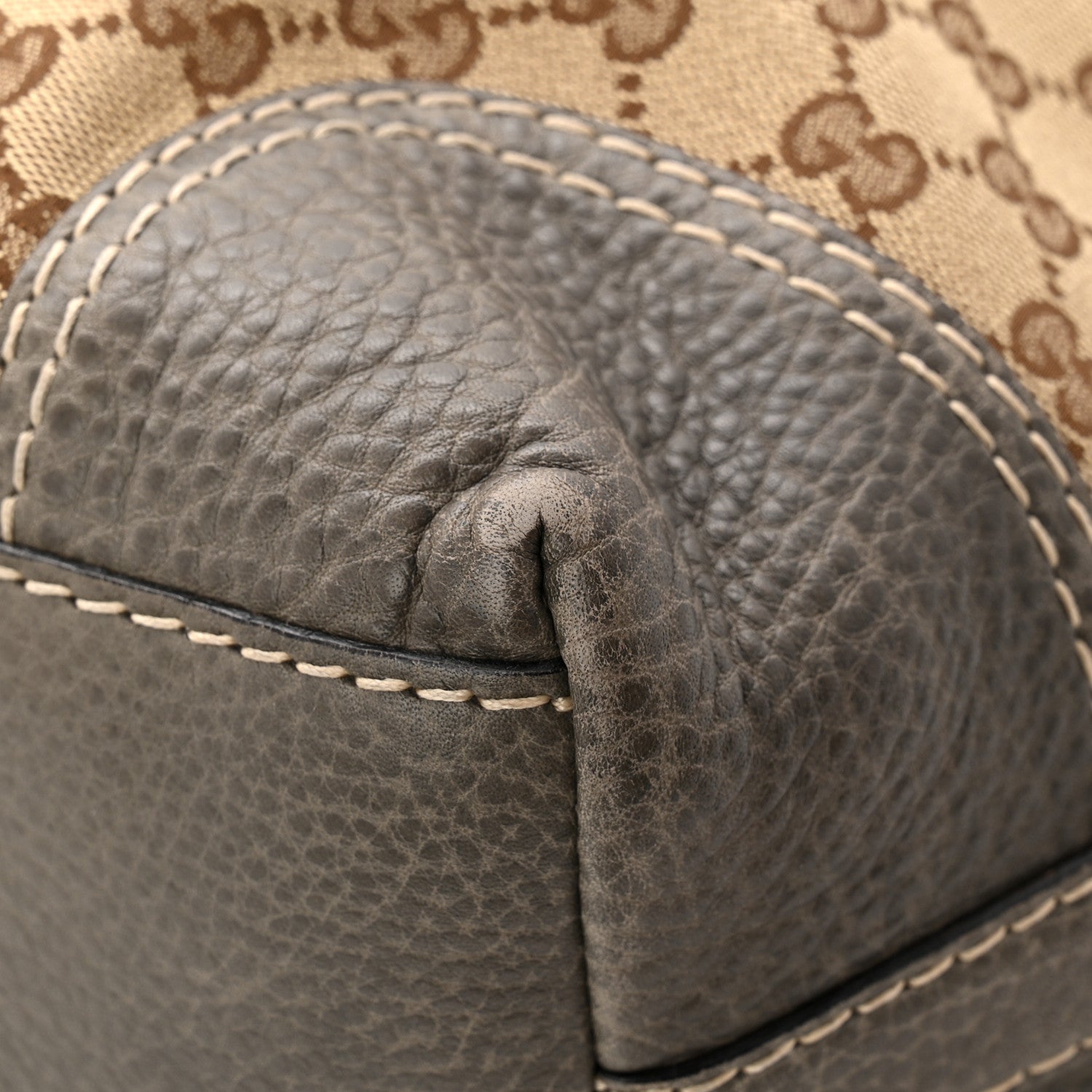 Monogram Large Sunset Tote  Brown Grey