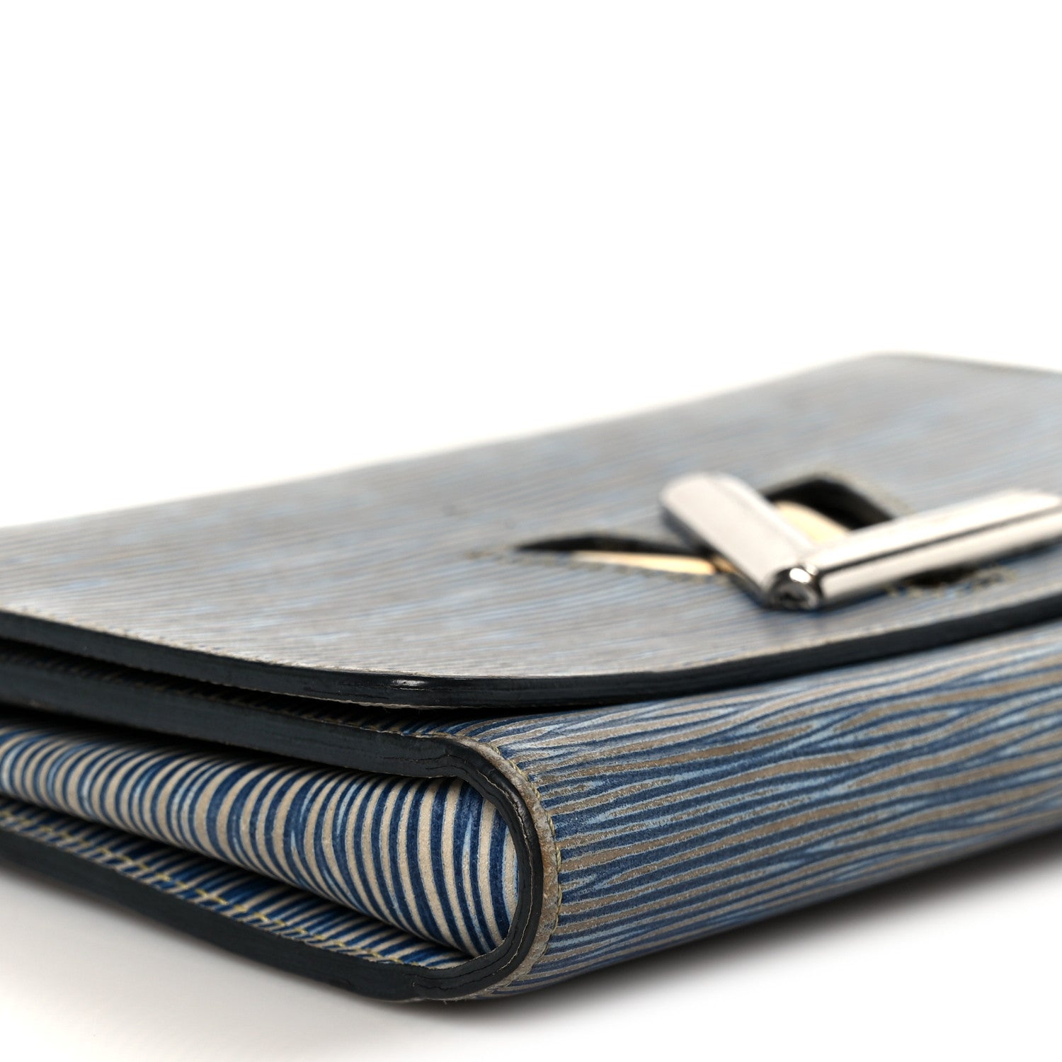 Epi Twist Chain Wallet Denim Light