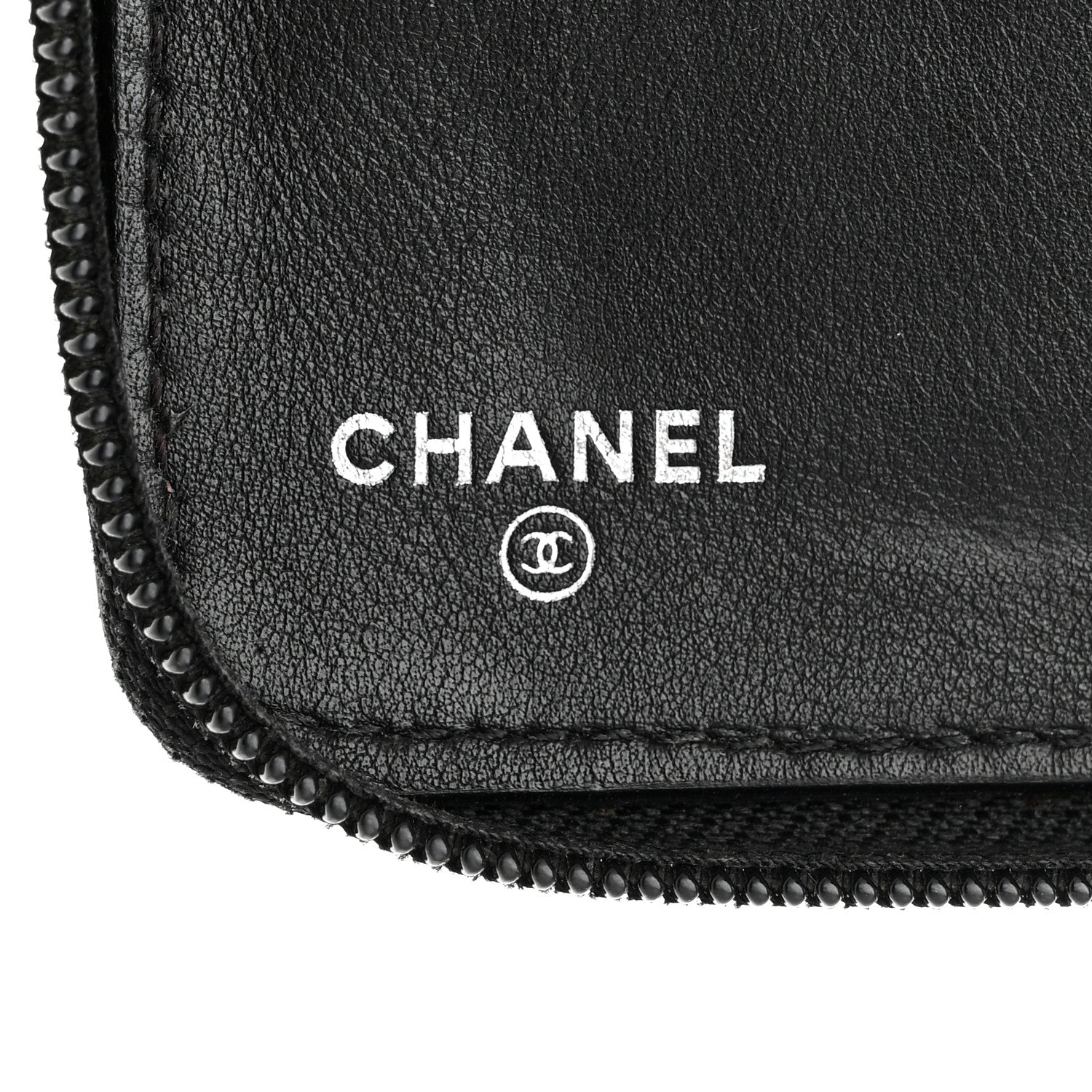 Caviar Large Timeless CC Zip Around Organizer Wallet Black