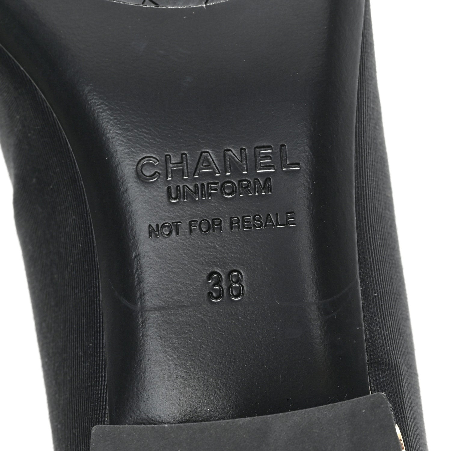 Grosgrain Cap Toe Uniform Ballerina Flats 38 Black