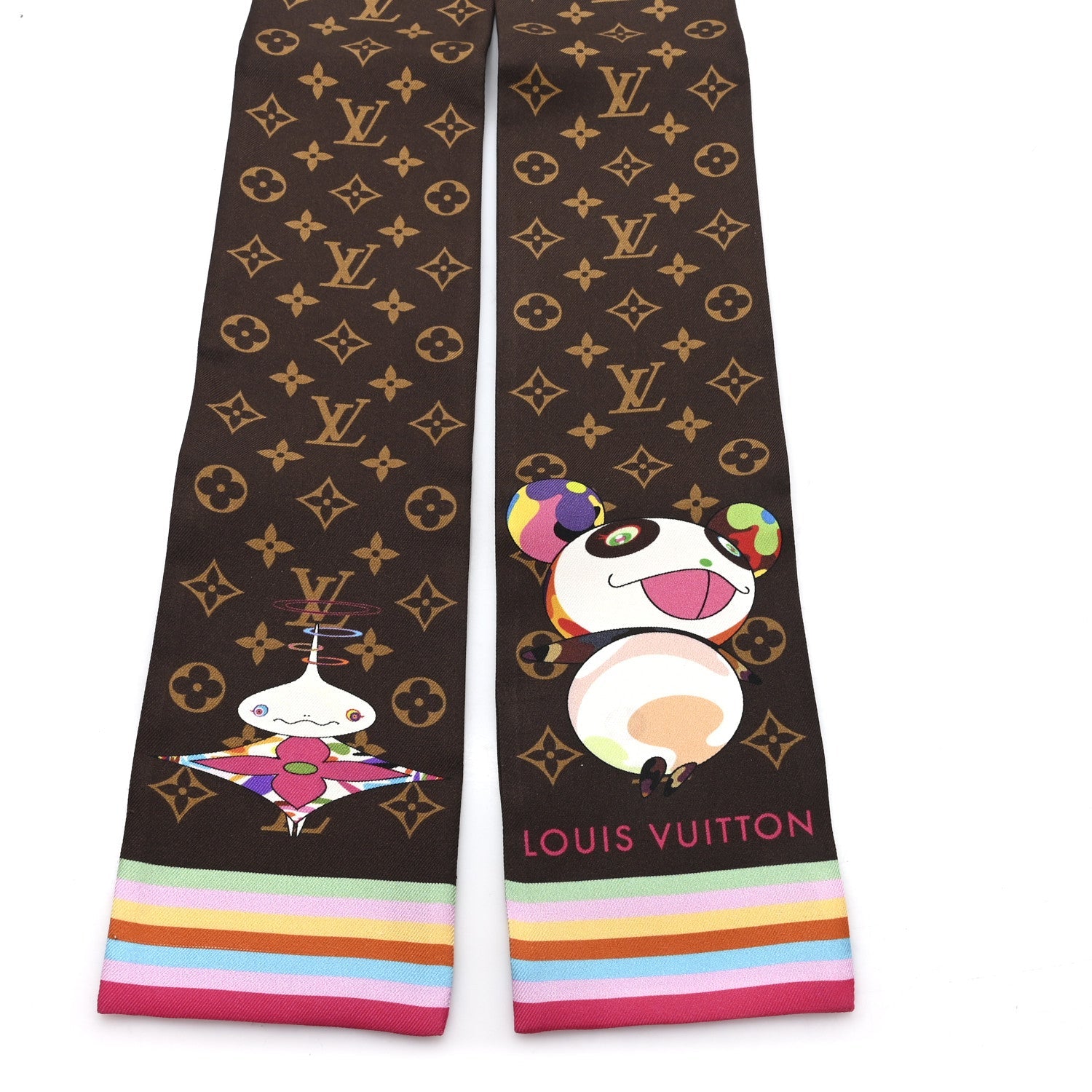 LV X TM Silk Monogram Superflat Character Bandeau Brown