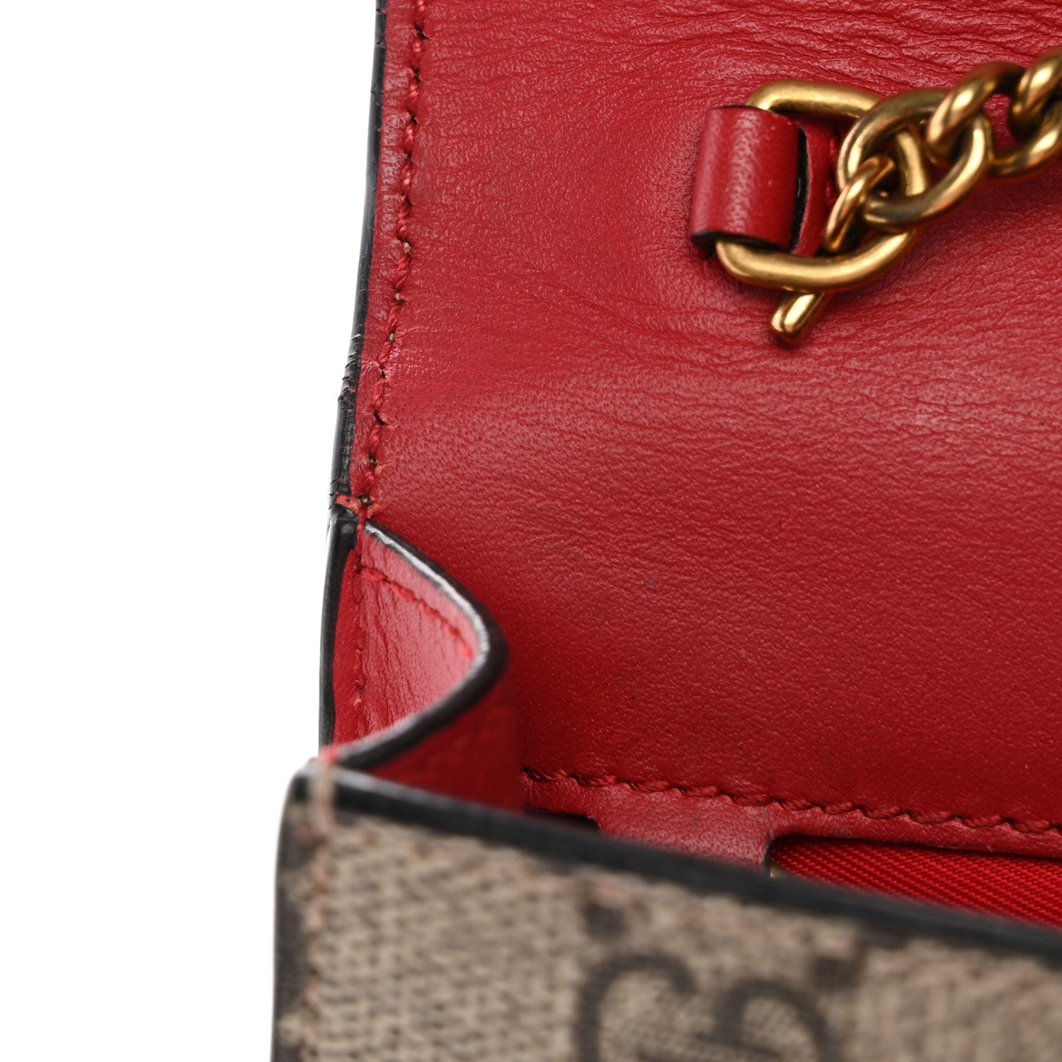 GG Supreme Monogram Mini Cherry Chain Bag