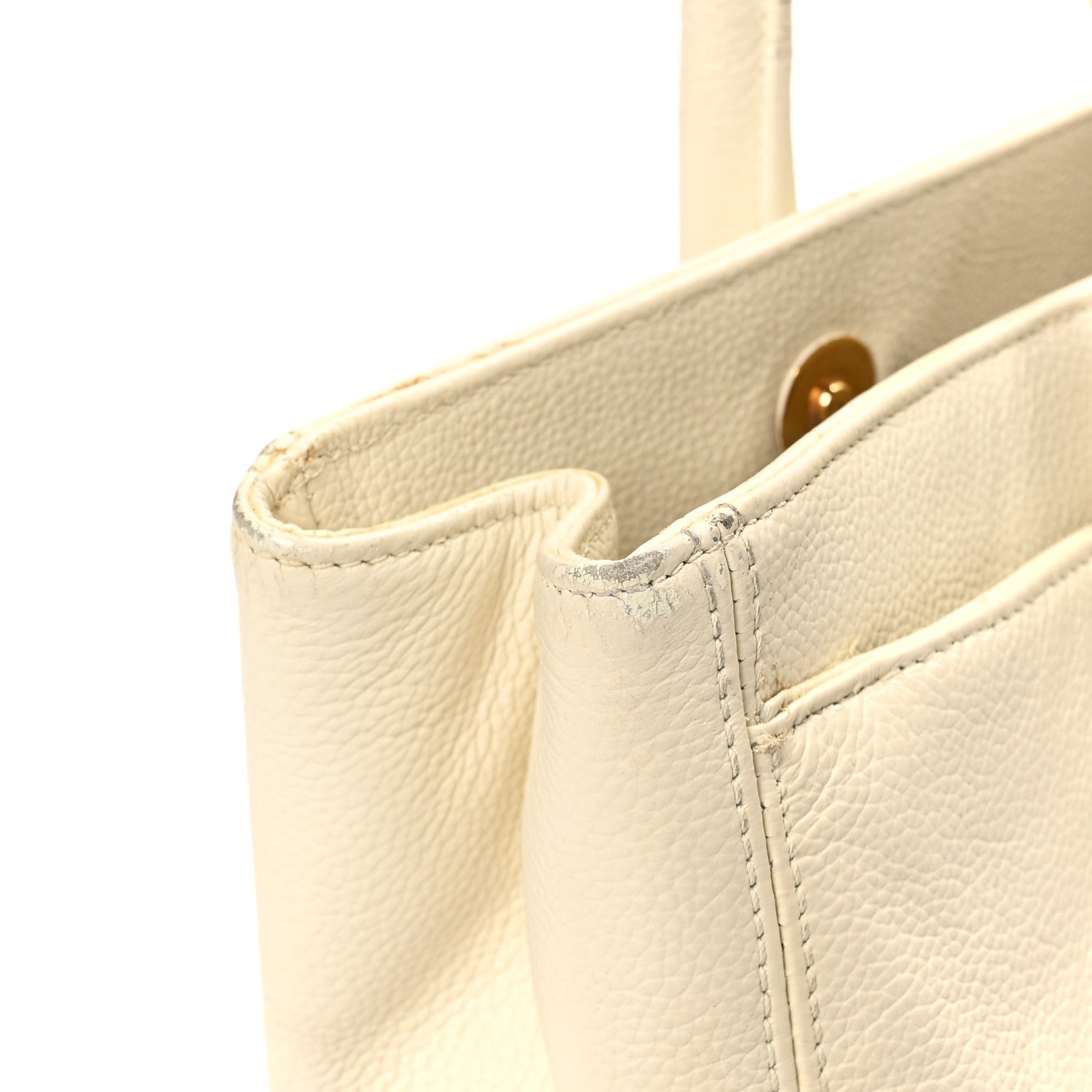 Caviar Cerf Executive Shopper Tote White