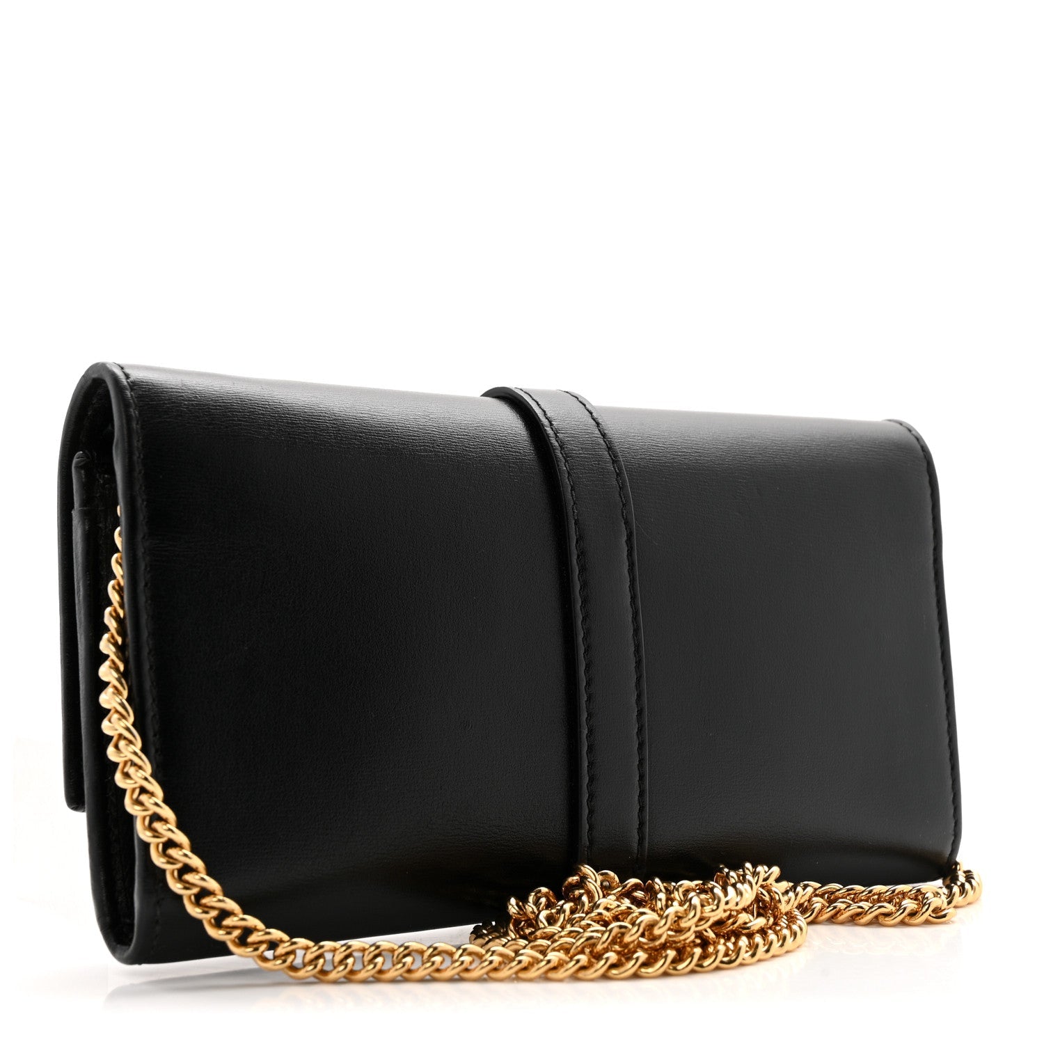 Calfskin Jackie 1961 Chain Wallet Black