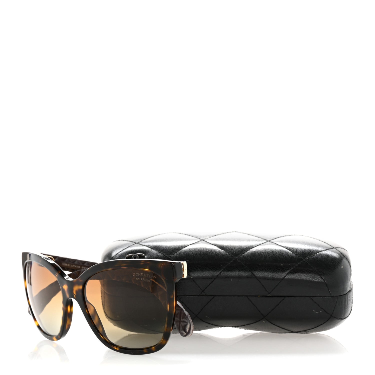 Acetate Quilted Polarized Butterfly CC Sunglasses 5288-Q Tortoise