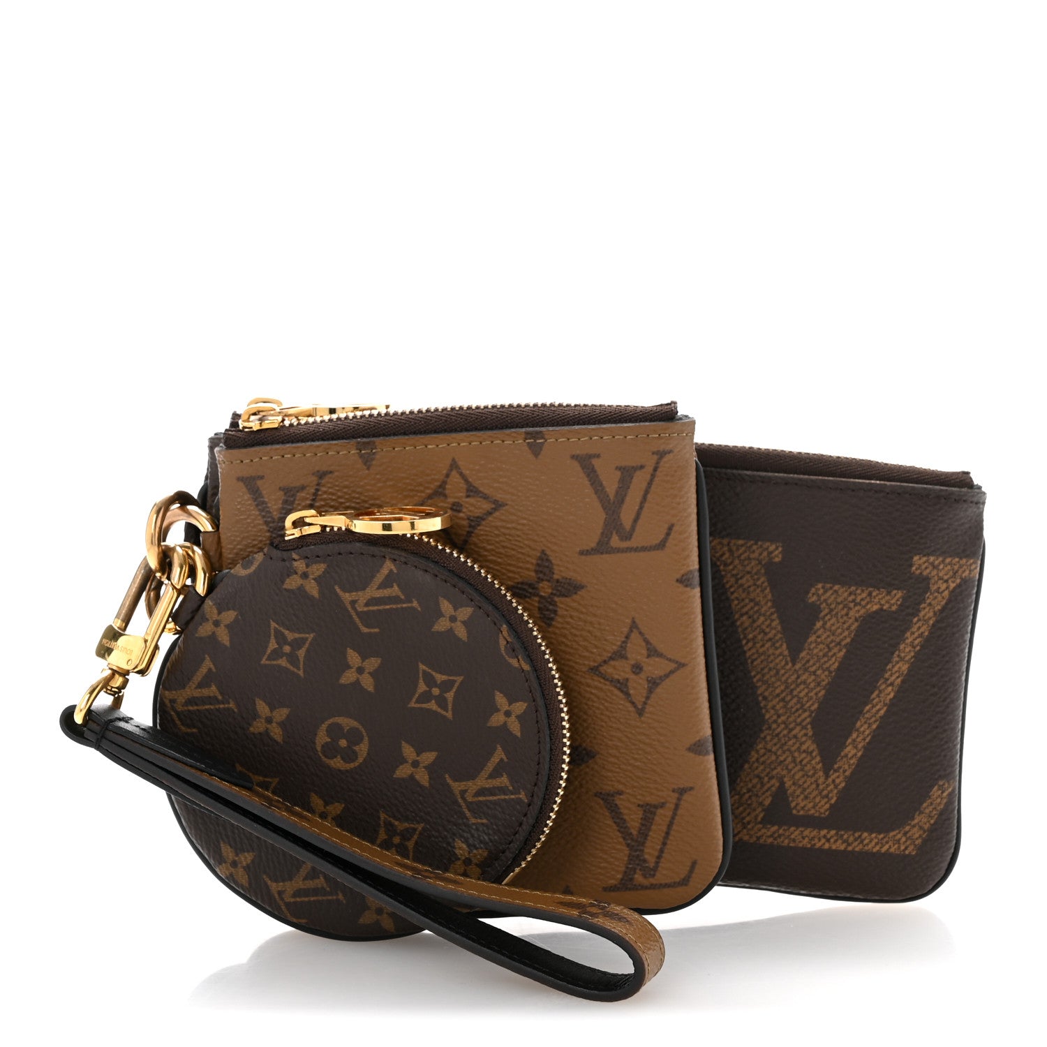 Reverse Monogram Giant Trio Pouch