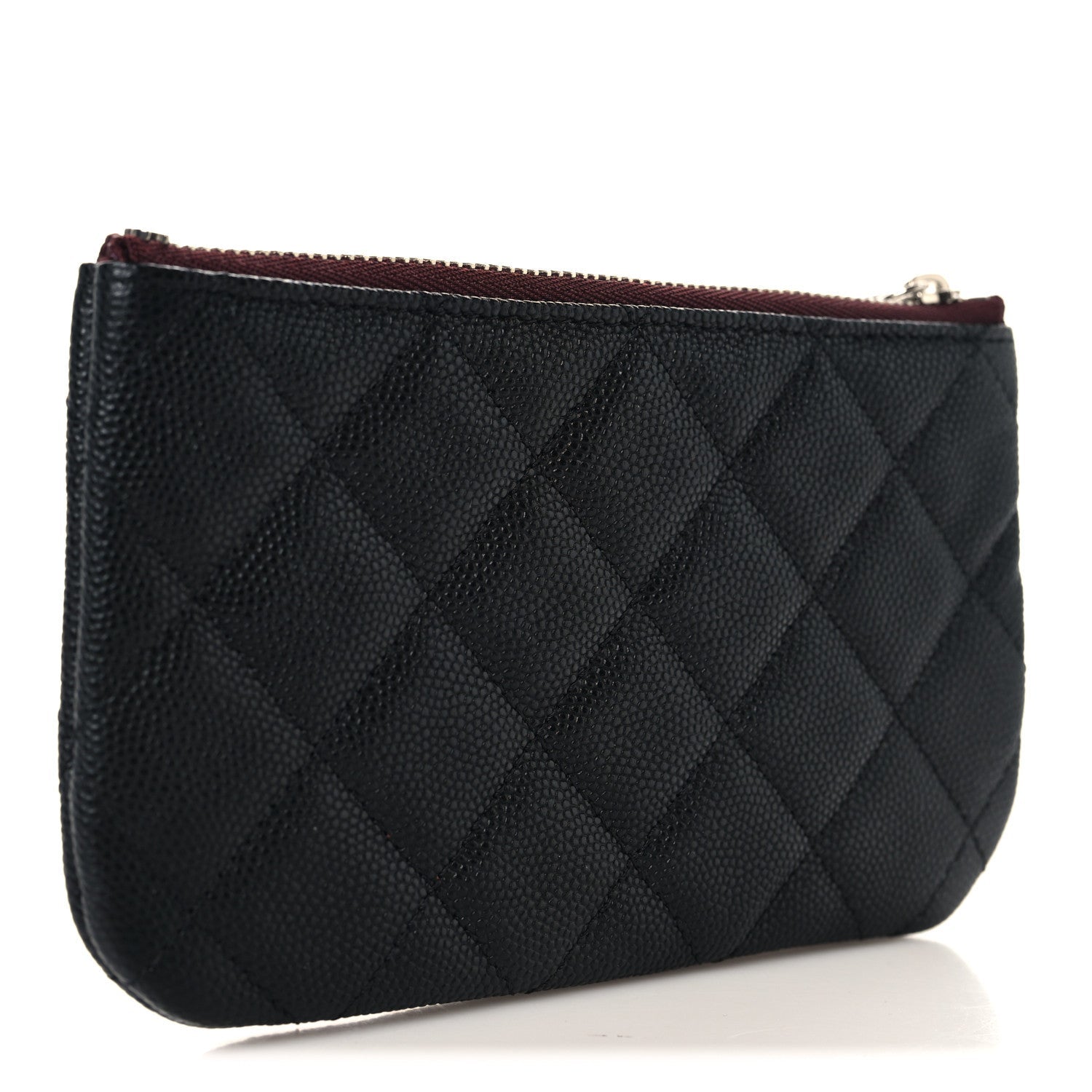 Caviar Quilted Small Cosmetic Case Black