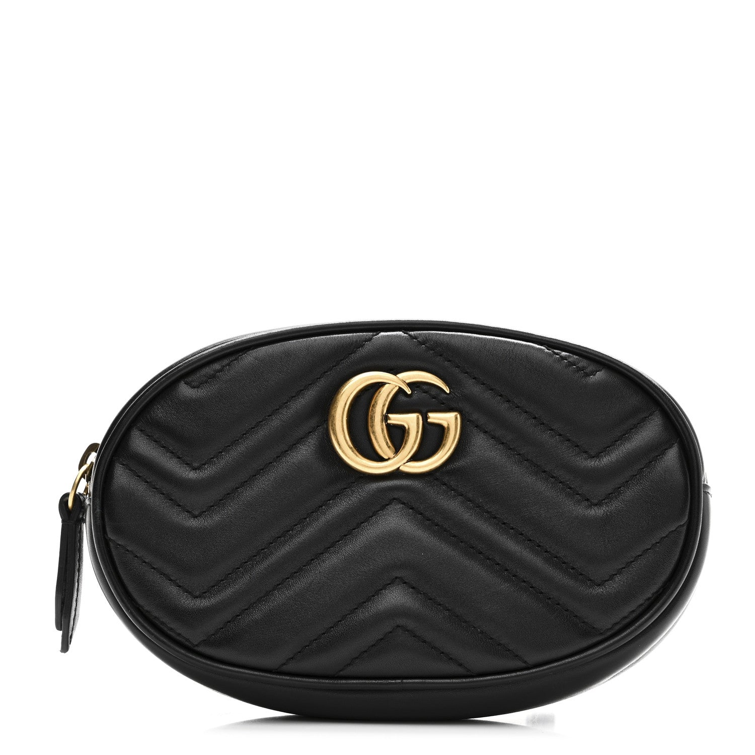 Calfskin Matelasse GG Marmont Belt Bag Black