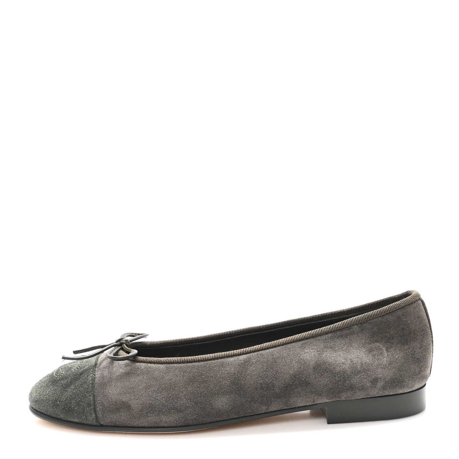 Suede Cap Toe CC Ballerina Flats 37 Grey Green