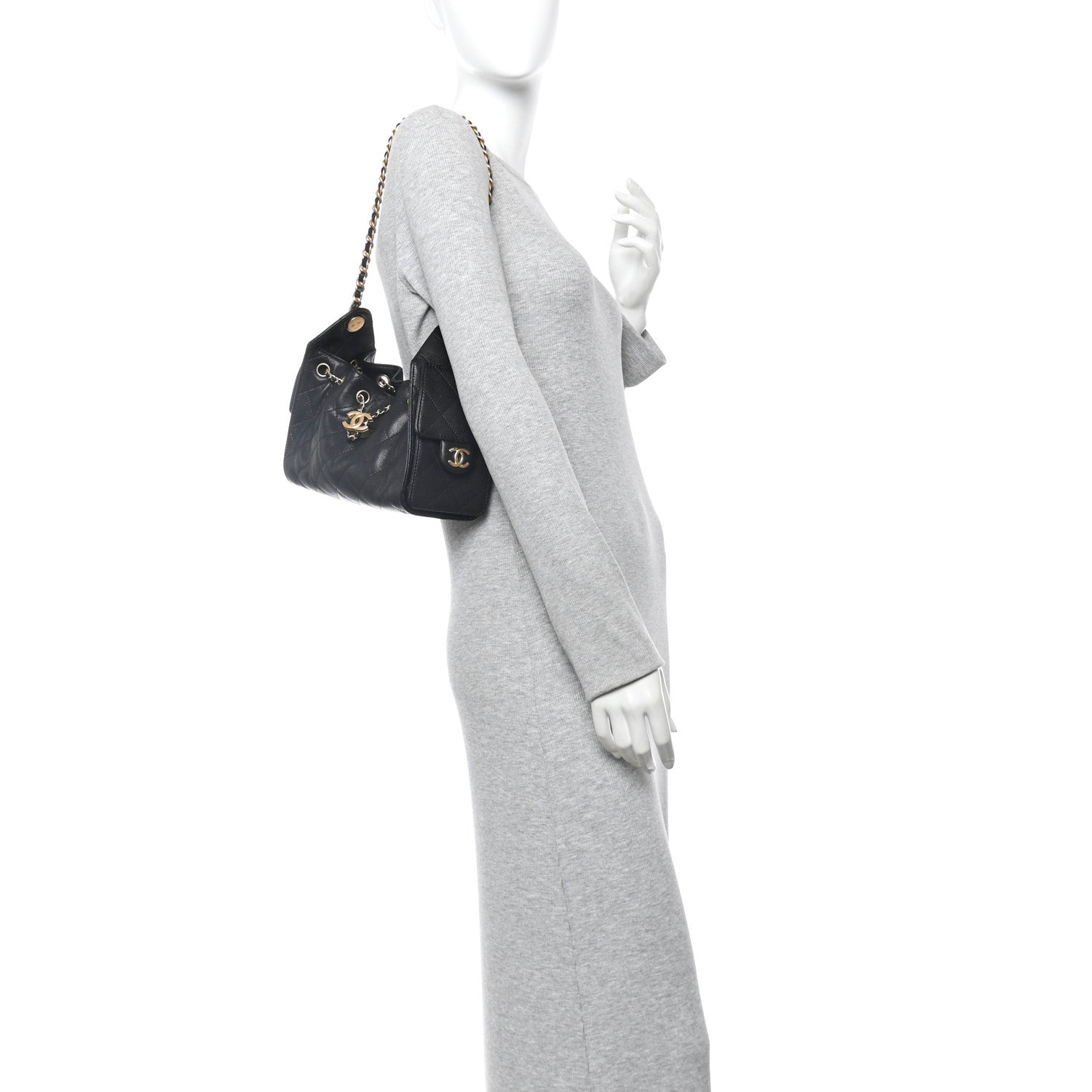 Caviar Quilted Mini Chanel 25 Handbag Black
