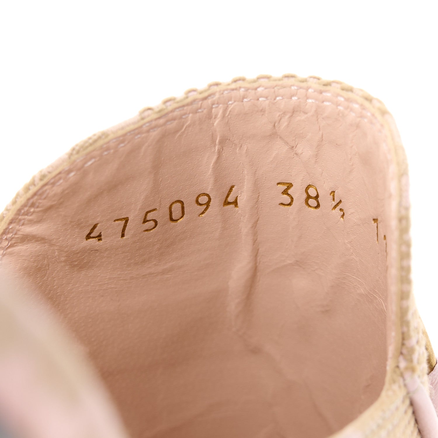 Monogram Macro GG Nappa Charlotte Womens Princetown Slippers 38.5 Beige Perfect Pink