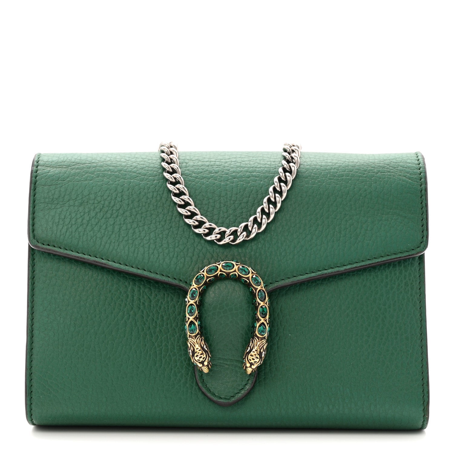 Calfskin Mini Dionysus Chain Wallet Emerald