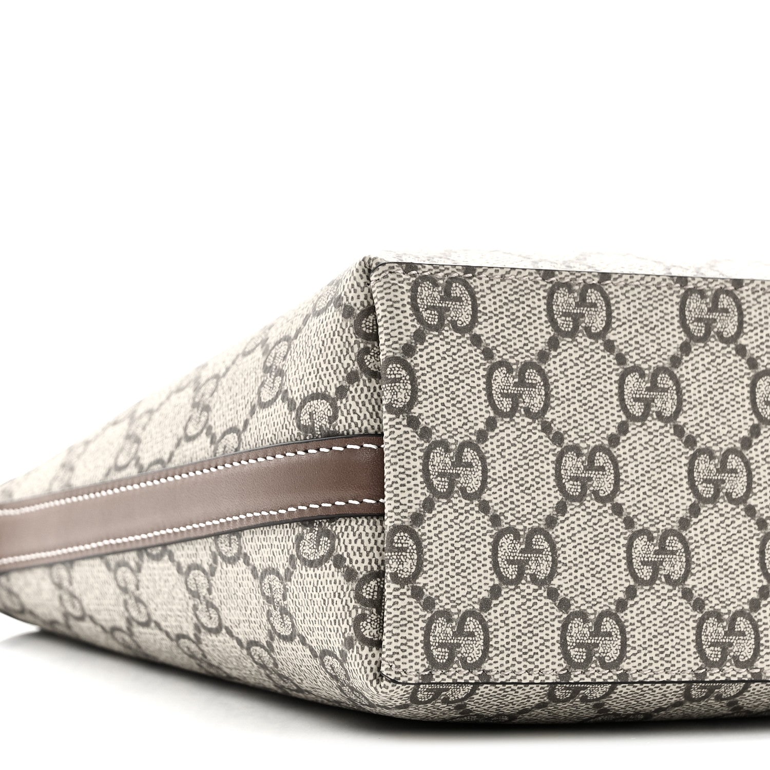 GG Supreme Monogram Emblem Nano Shoulder Bag Beige Ebony Sundial