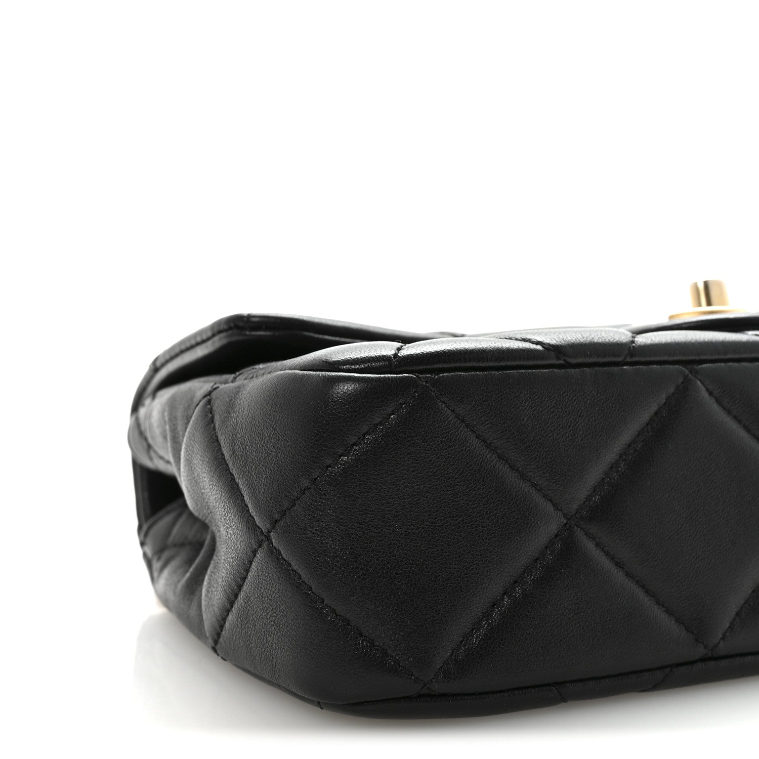 Lambskin Quilted Pearl Small Flap Black