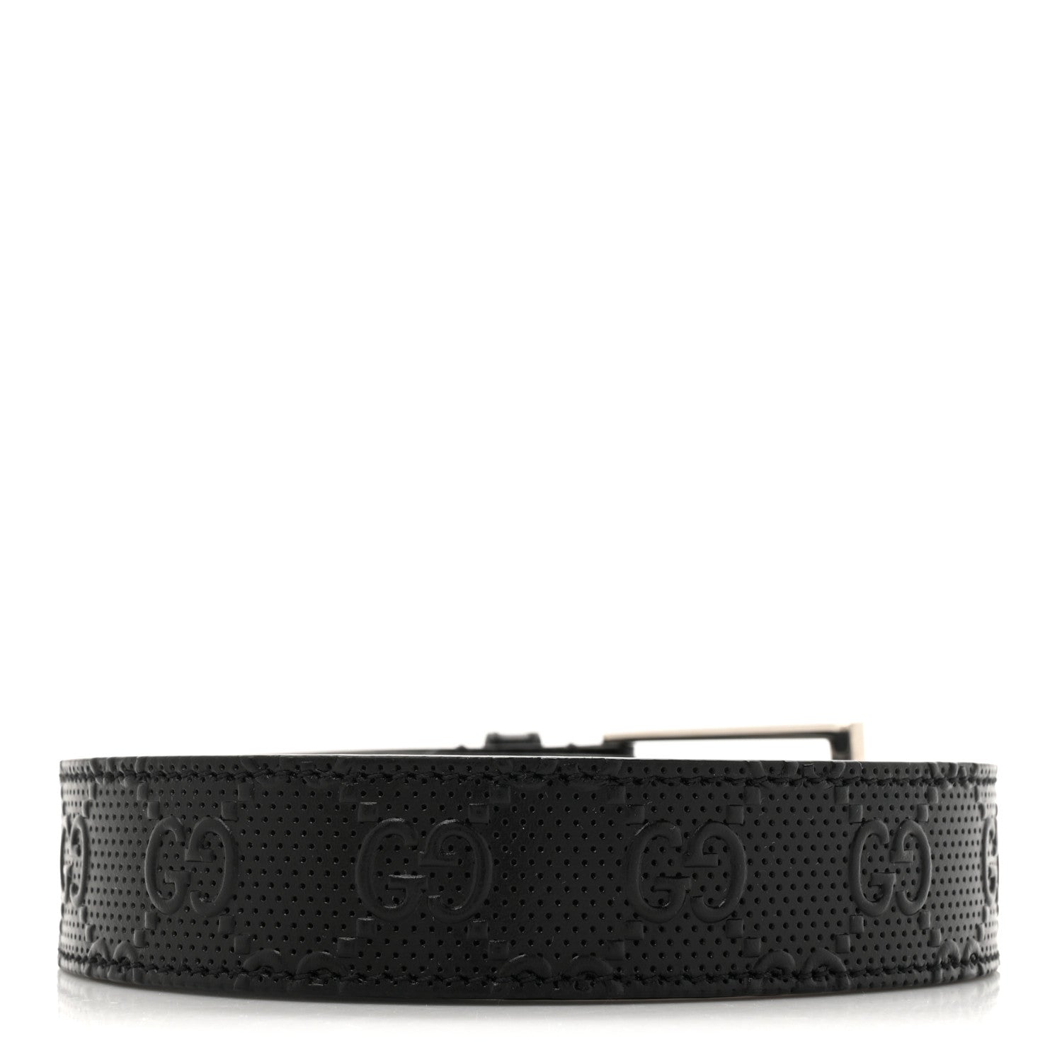 Calfskin GG Tennis Embossed Double G 40mm Belt 90 36 Black
