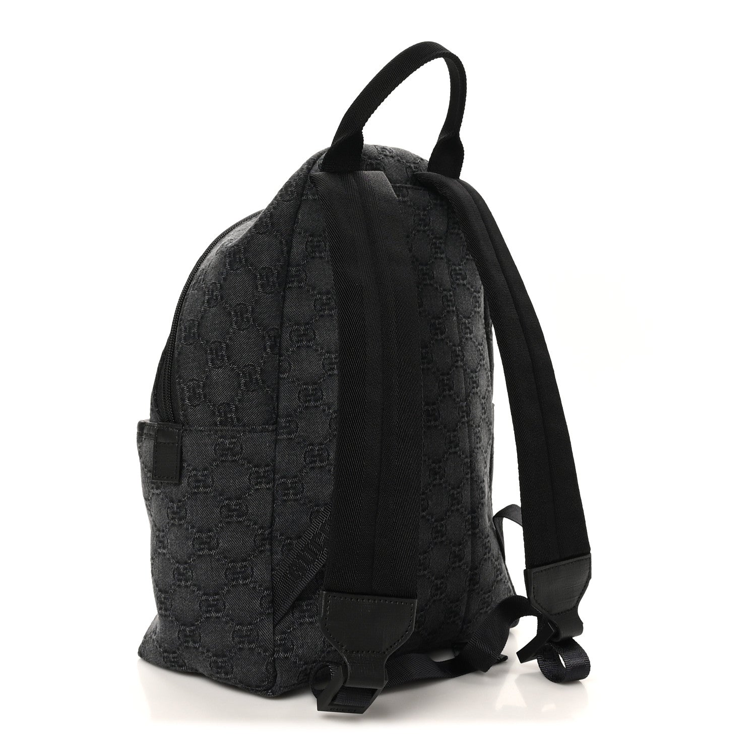 Denim GG Monogram Childrens Backpack Black