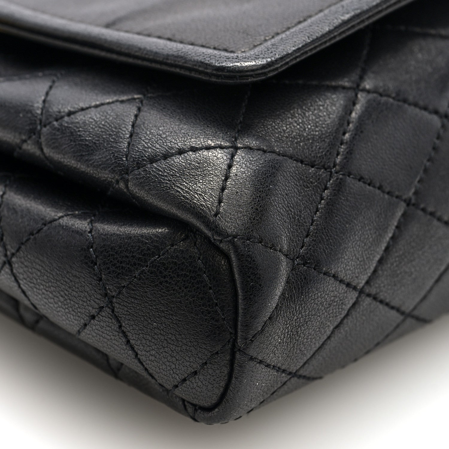 Lambskin Quilted Monogram Mini Nolita Black