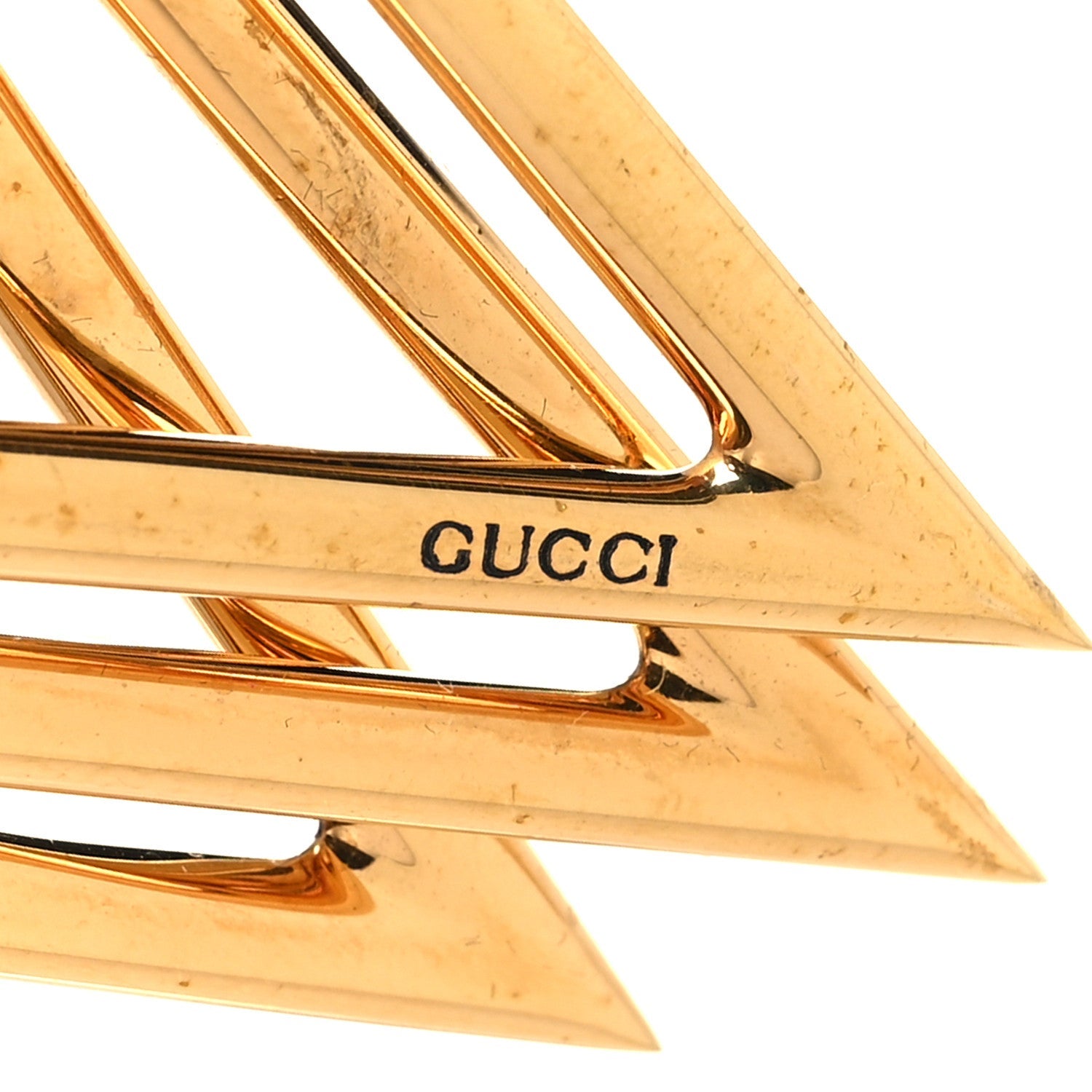 Metal Geometric Clip On Earrings Gold