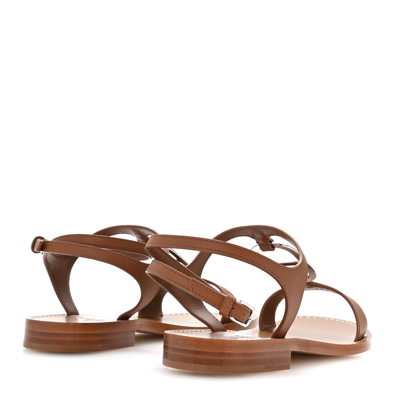 Calfskin Marinella Sandals 37 Gold