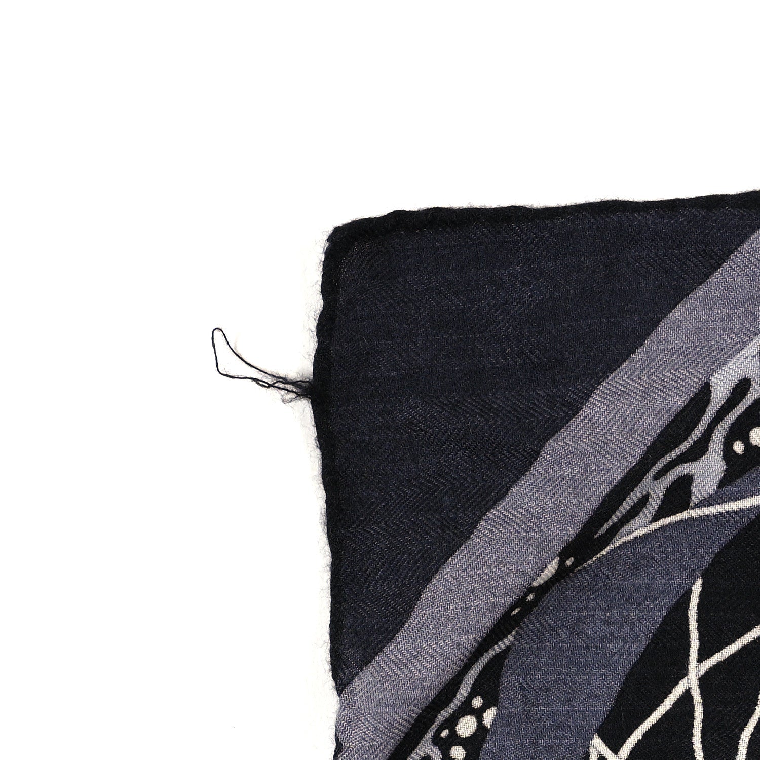 Cashmere Silk Faubourg Of Dreams Scarf 100 Anthracite Black Gris