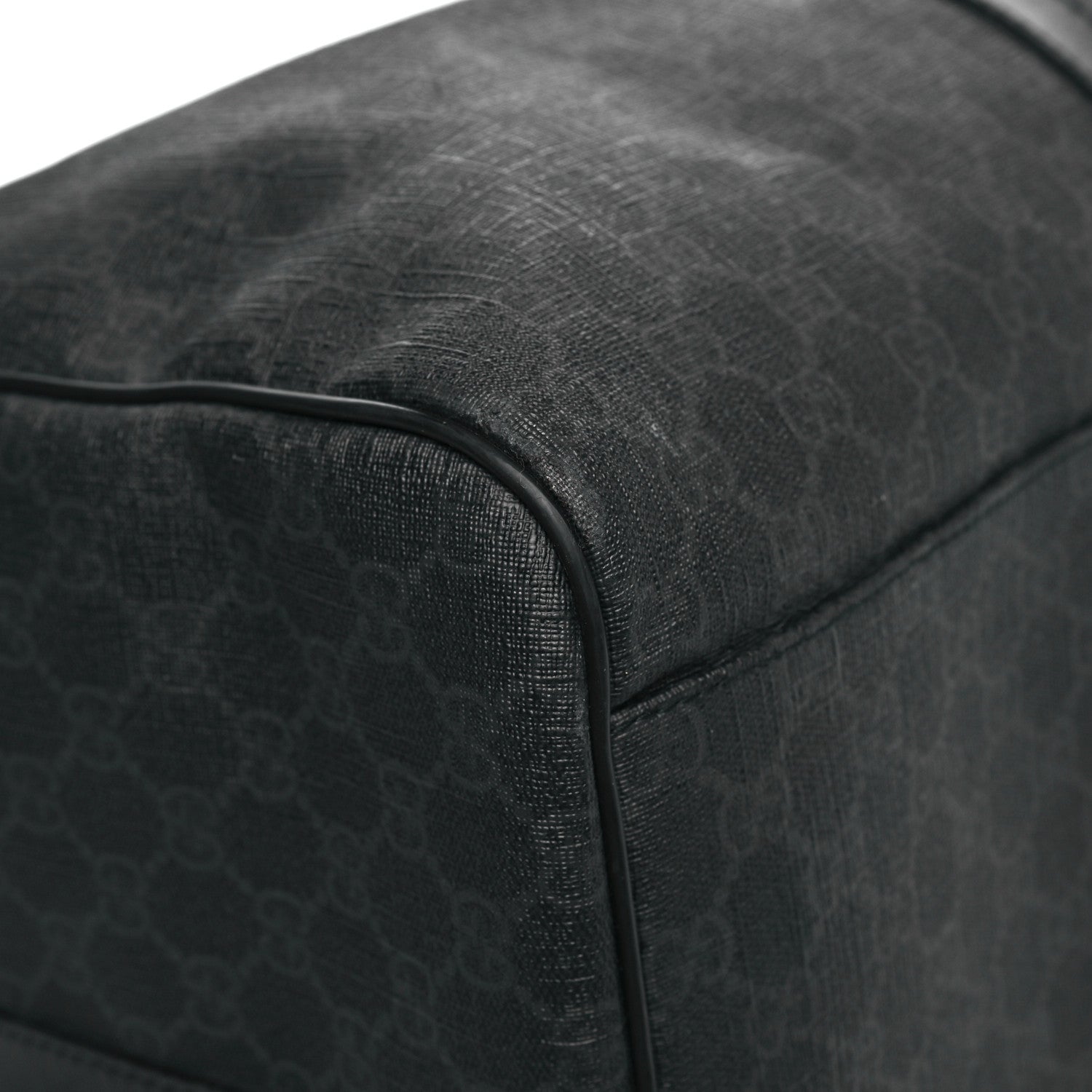 GG Supreme Monogram Medium Carry-On Duffle Bag Black Grey