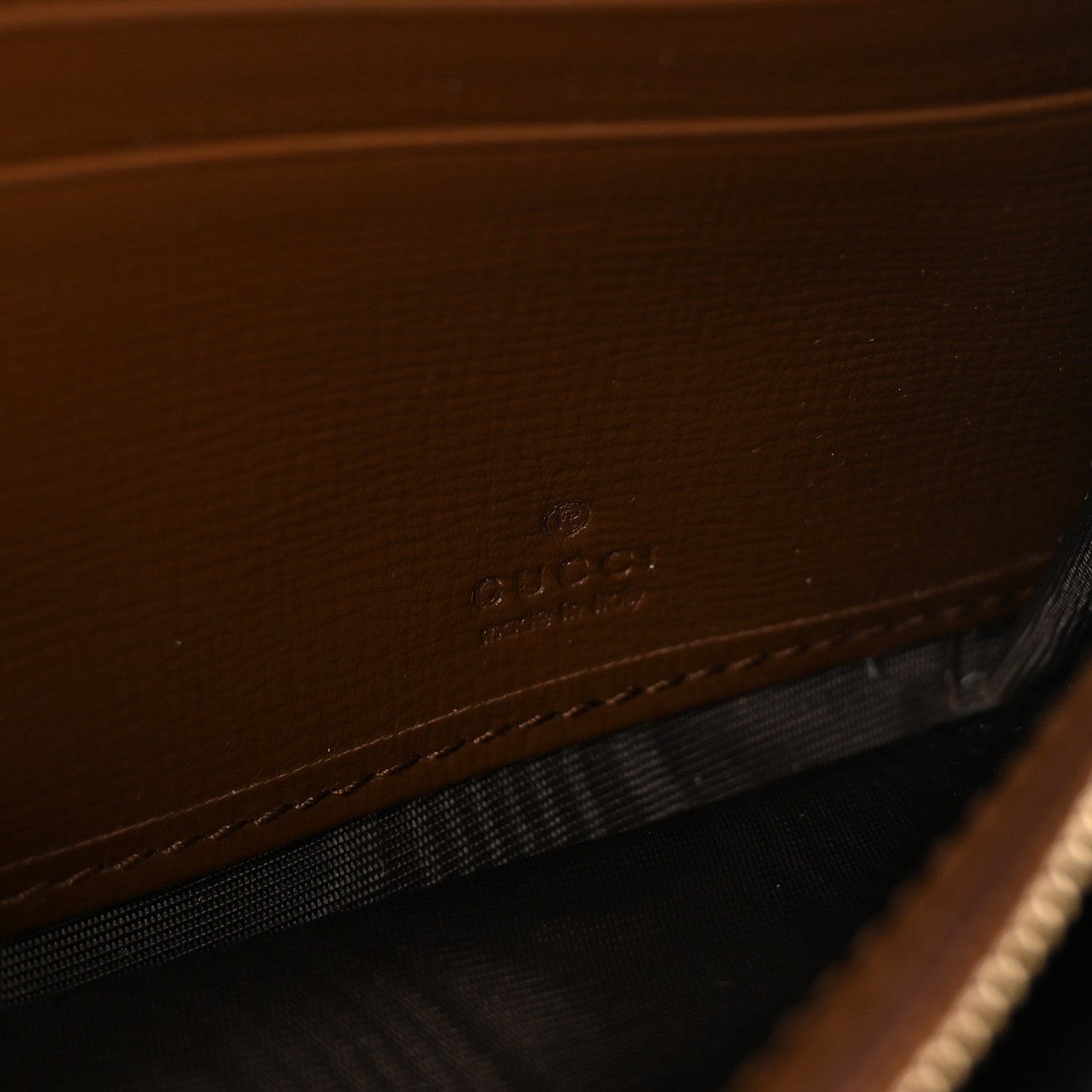 GG Supreme Monogram Azalea Calfskin Web Jackie 1961 Chain Wallet Beige Ebony Brown Sugar