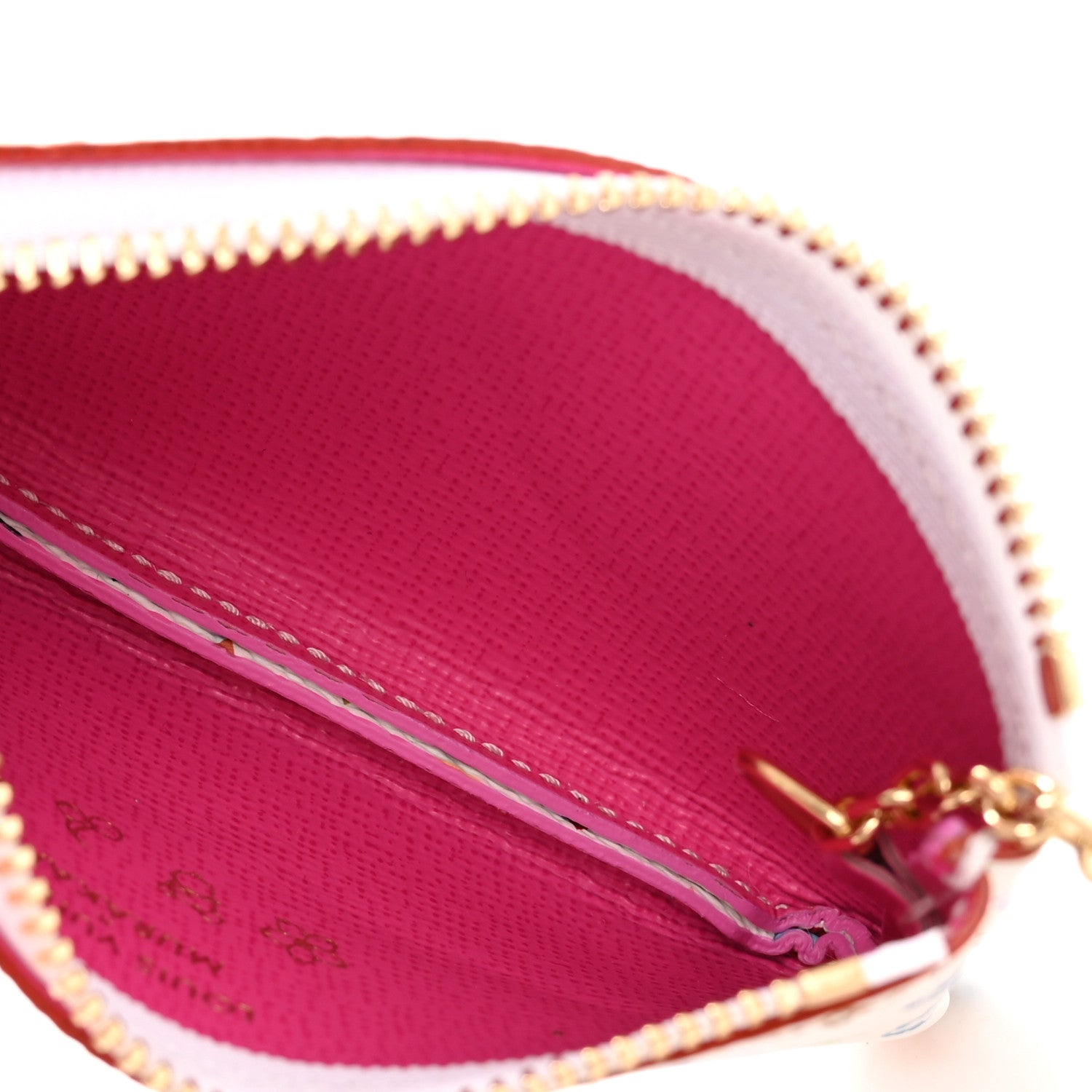 LV X TM Monogram Multicolor Key Pouch White