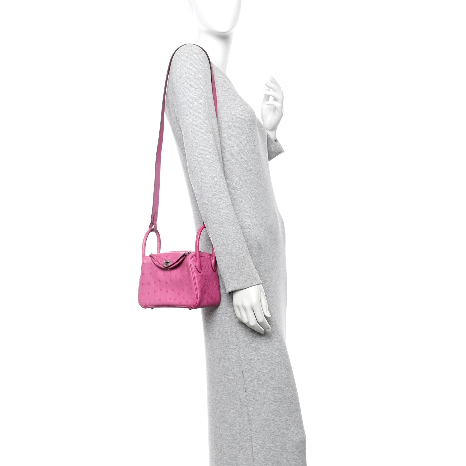 Ostrich Mini Lindy 20 Fuchsia