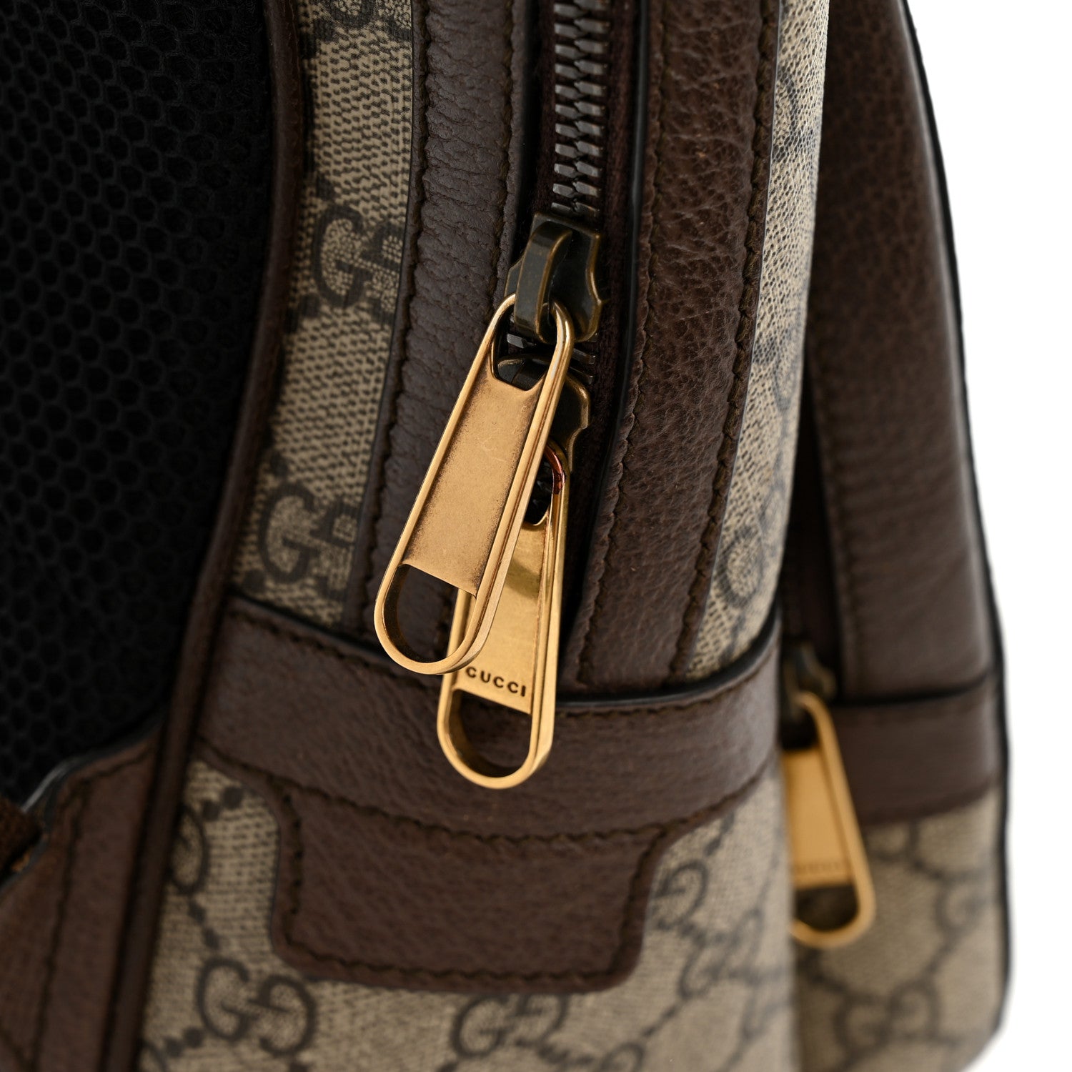 GG Supreme Monogram Medium Ophidia Day Backpack Brown