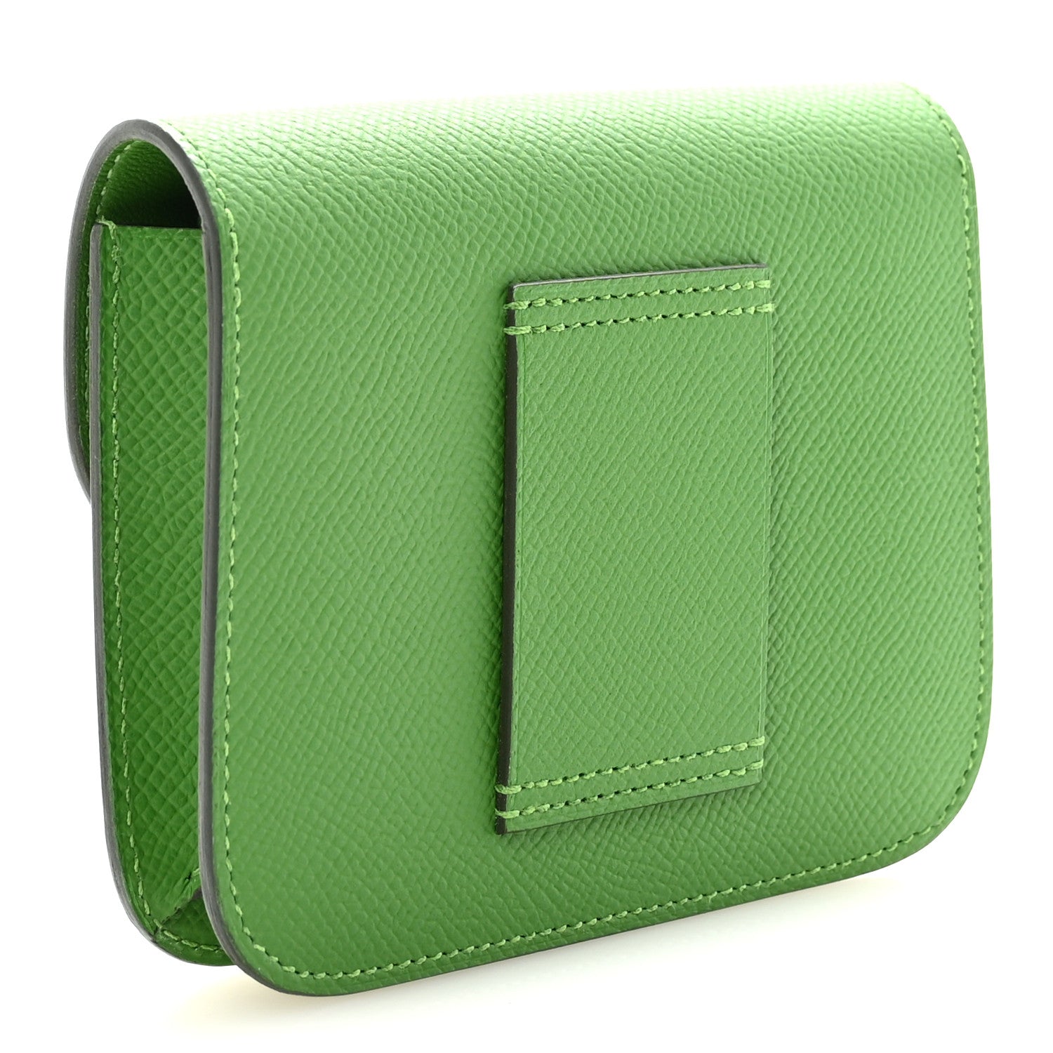 Epsom Enamel Constance Slim Wallet Vert Yucca Celeste