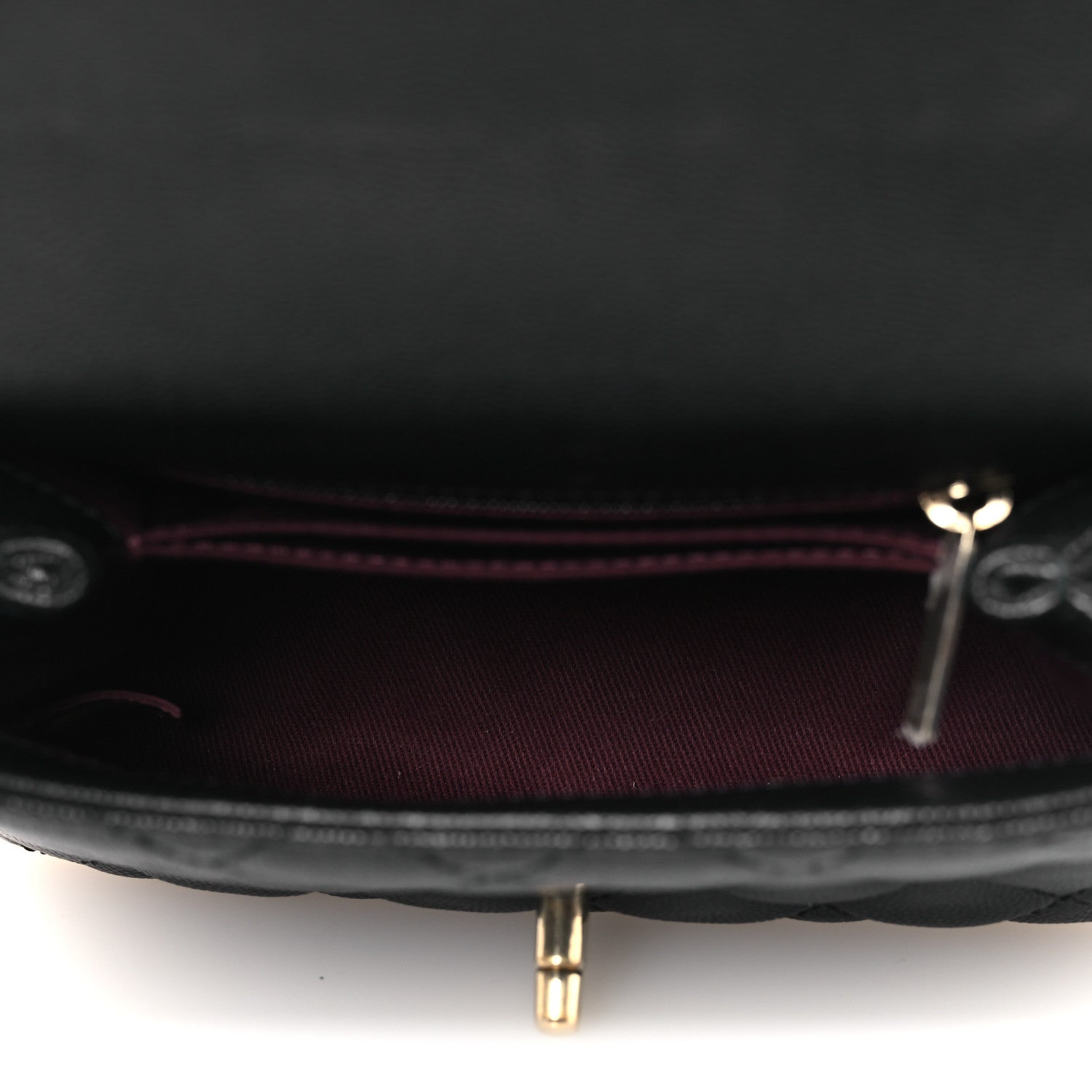 Caviar Quilted Extra Mini Coco Handle Flap Black